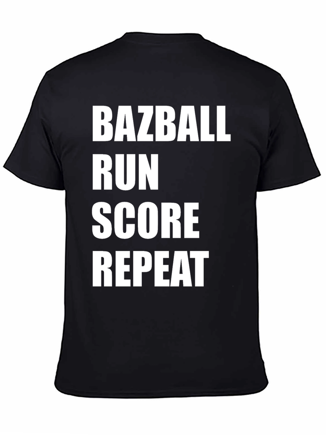 Bazball Run Score Repeat Black T-Shirt