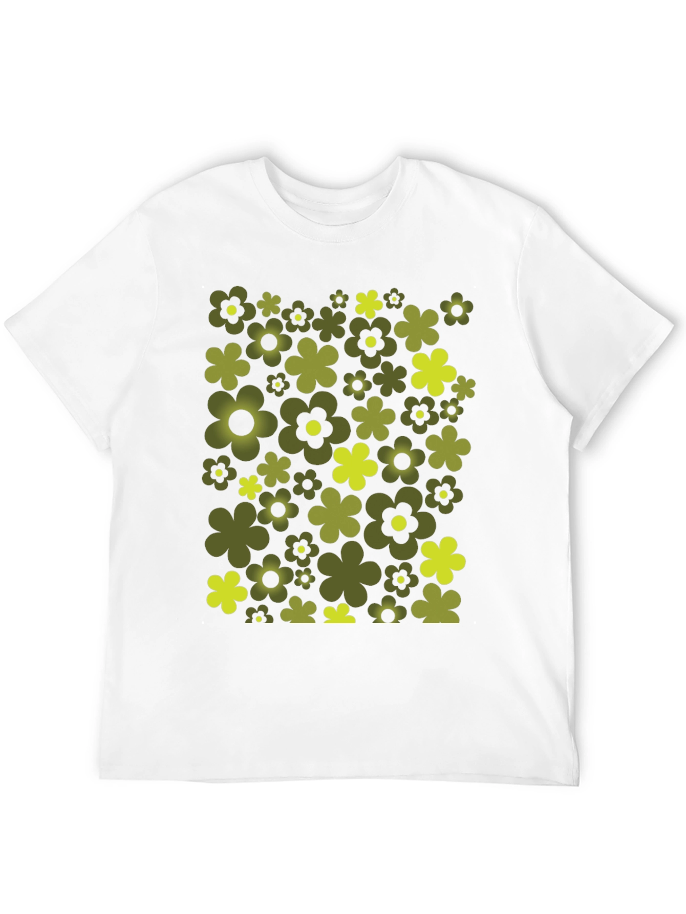 Retro Flower Power Tee - Black