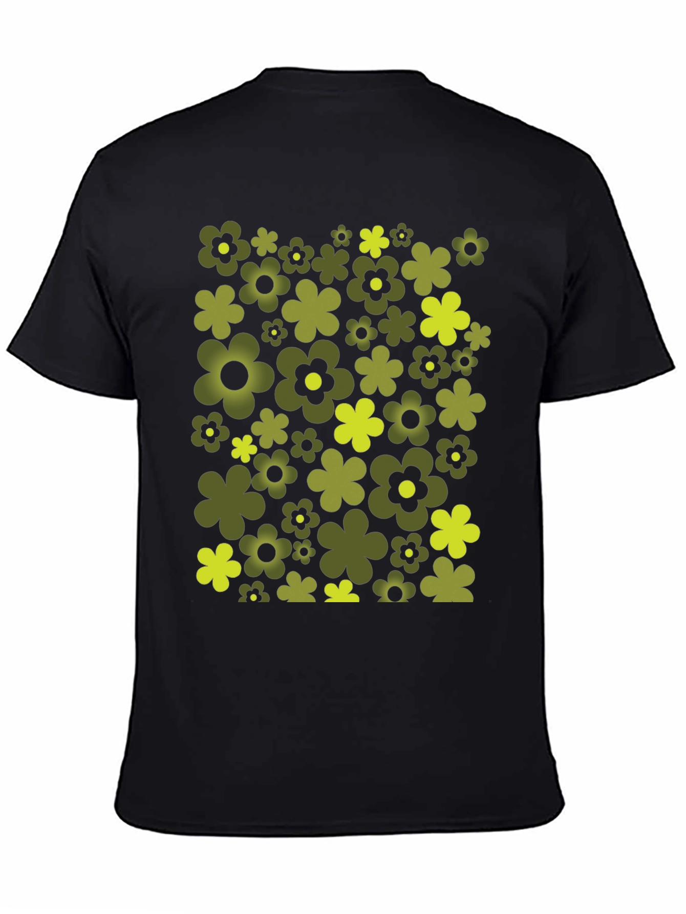 Retro Flower Power Tee - Black