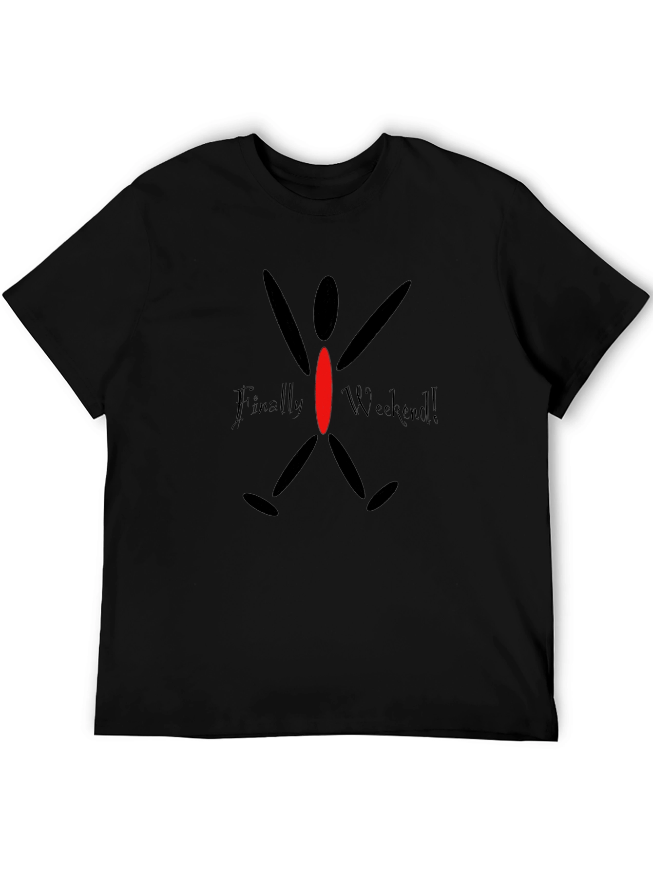 Finally Weekend Black Graphic Tee