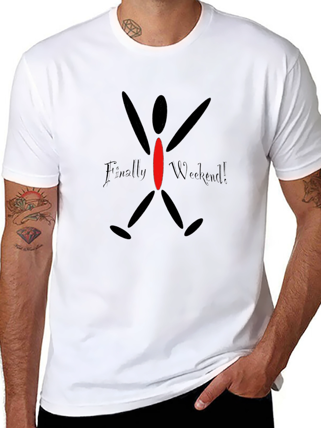 Finally Weekend Black Graphic Tee