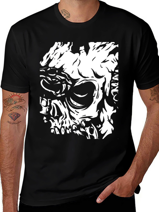 Skull Graphic Black T-Shirt for Men