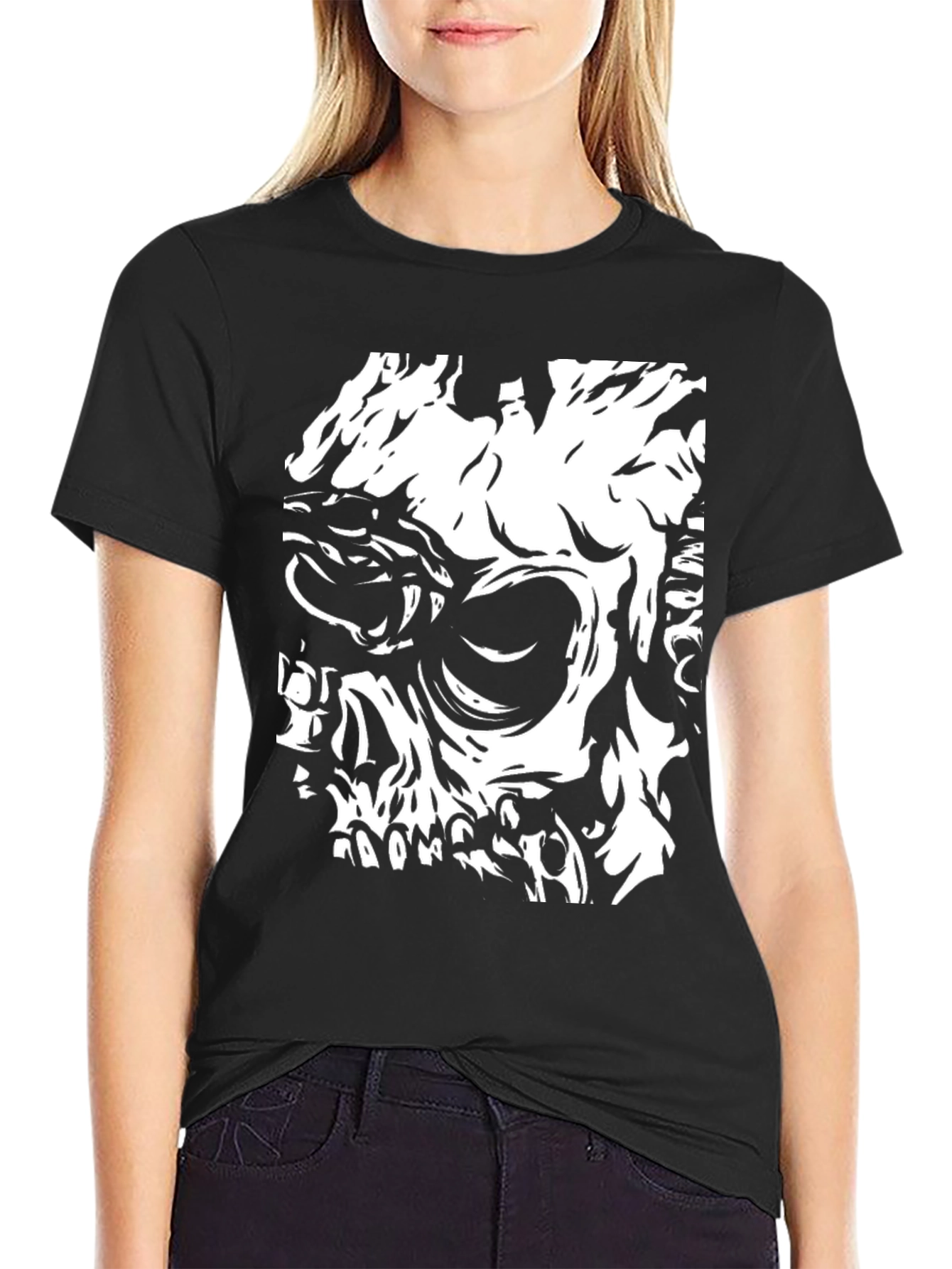 Skull Graphic Black T-Shirt for Men