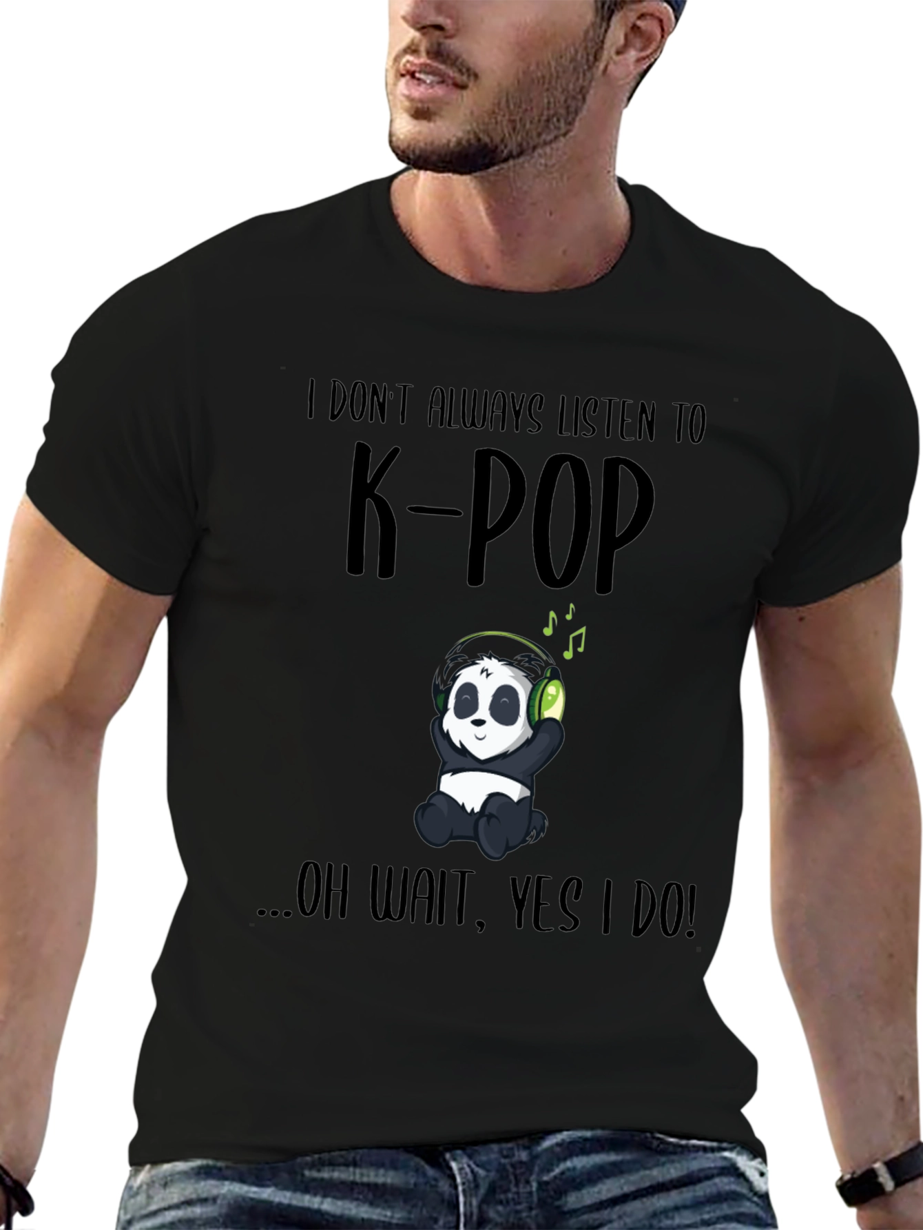 K-Pop Panda T-Shirt - Music Lover Tee