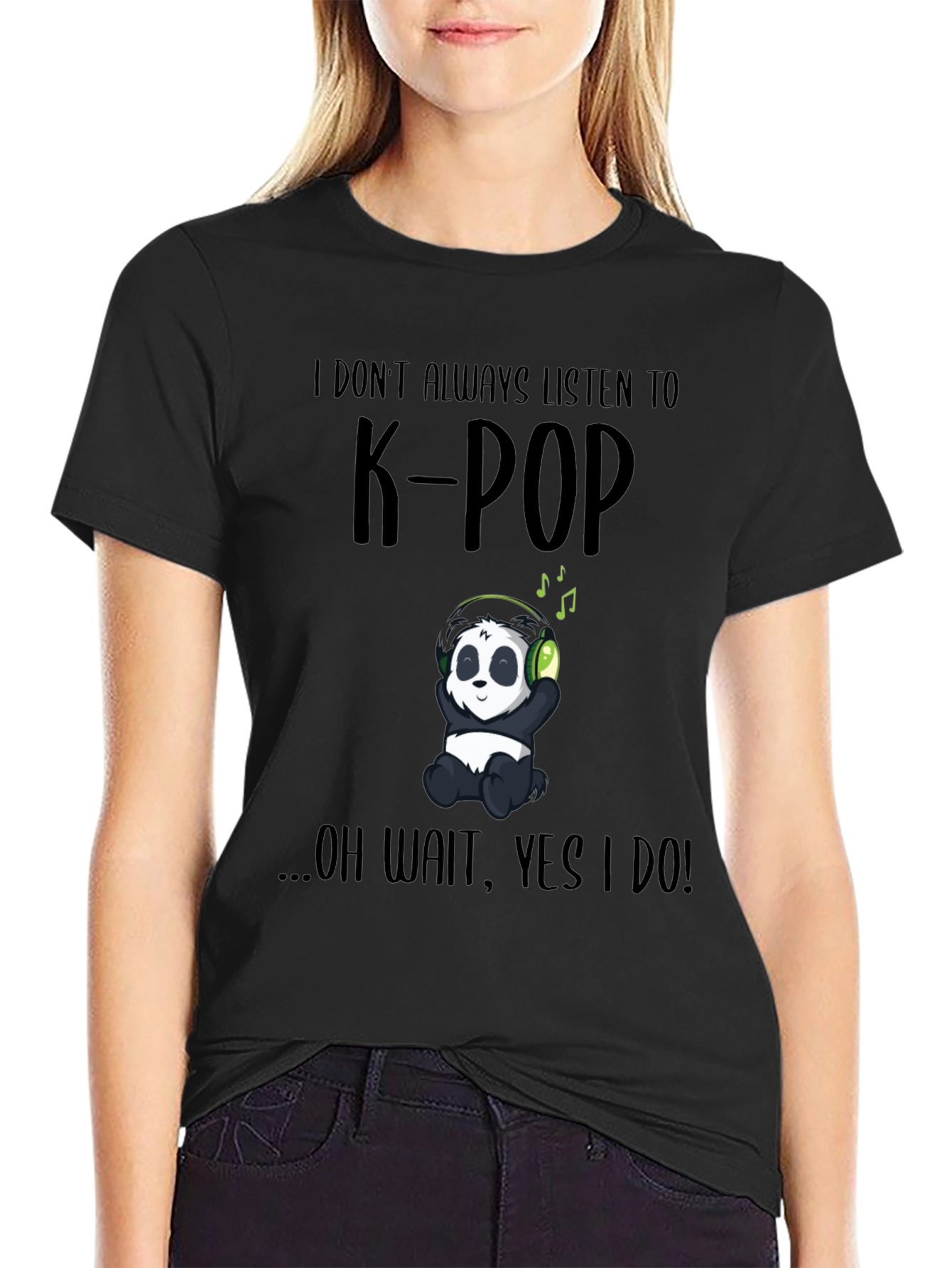 K-Pop Panda T-Shirt - Music Lover Tee