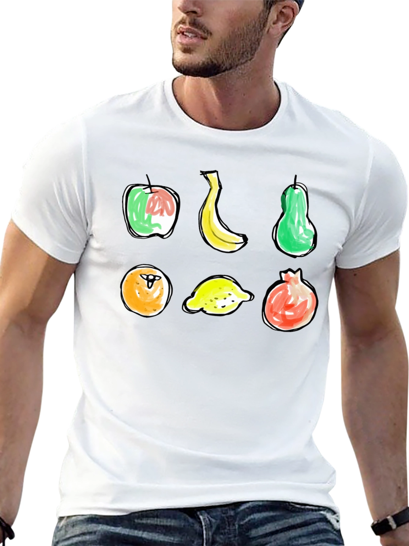 Fun Fruit Sketch T-Shirt