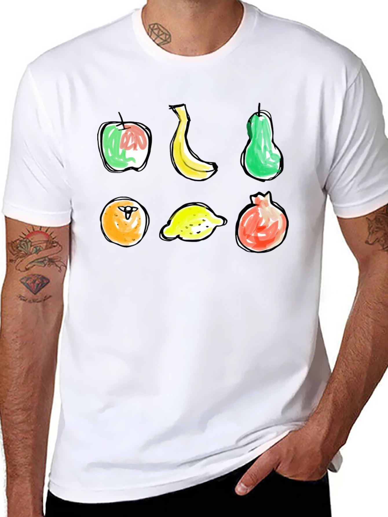 Fun Fruit Sketch T-Shirt