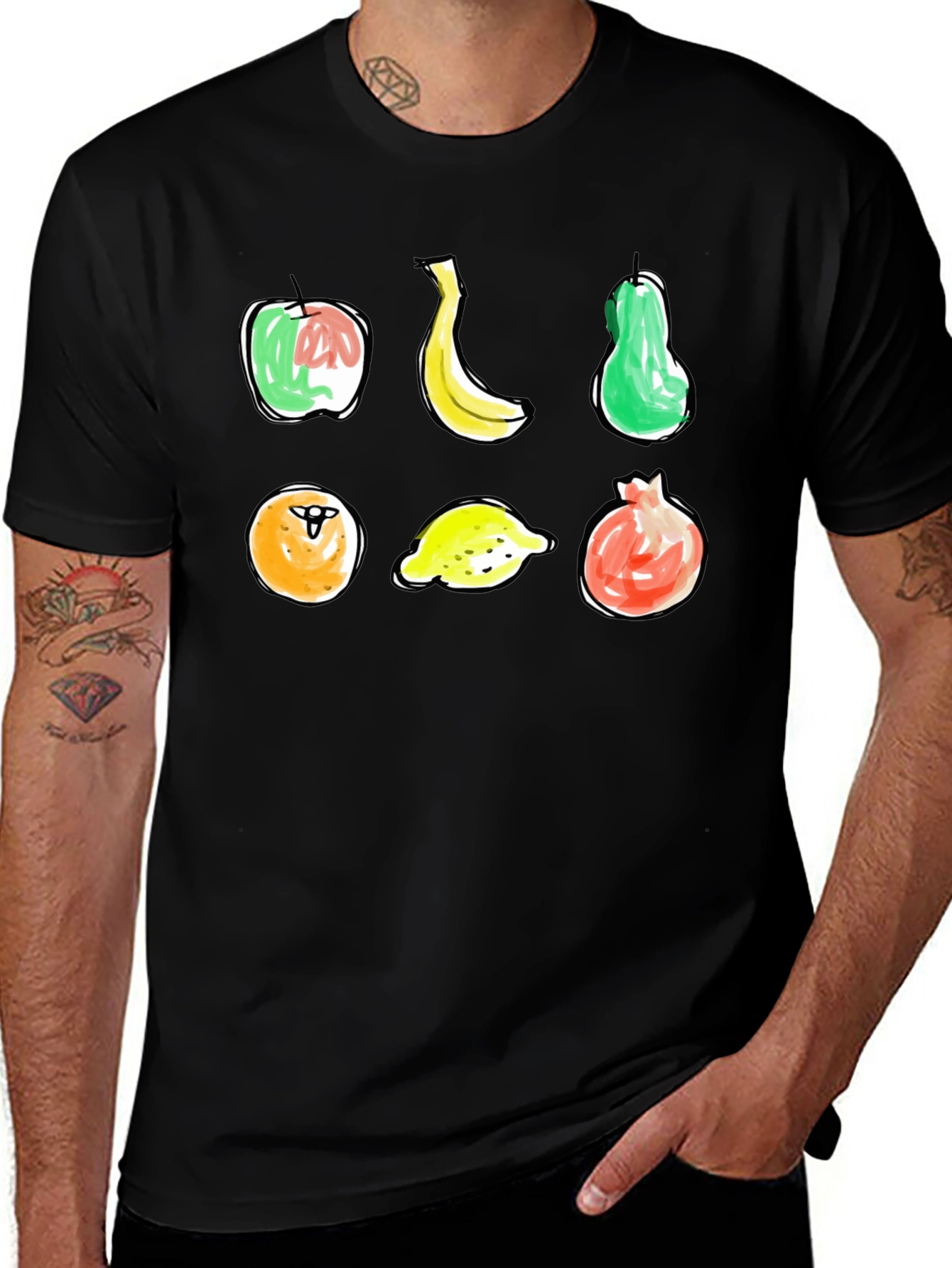 Fun Fruit Sketch T-Shirt