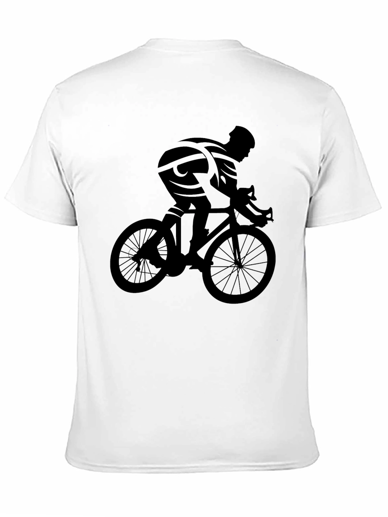 Cyclist Silhouette Graphic Tee - Classic Black