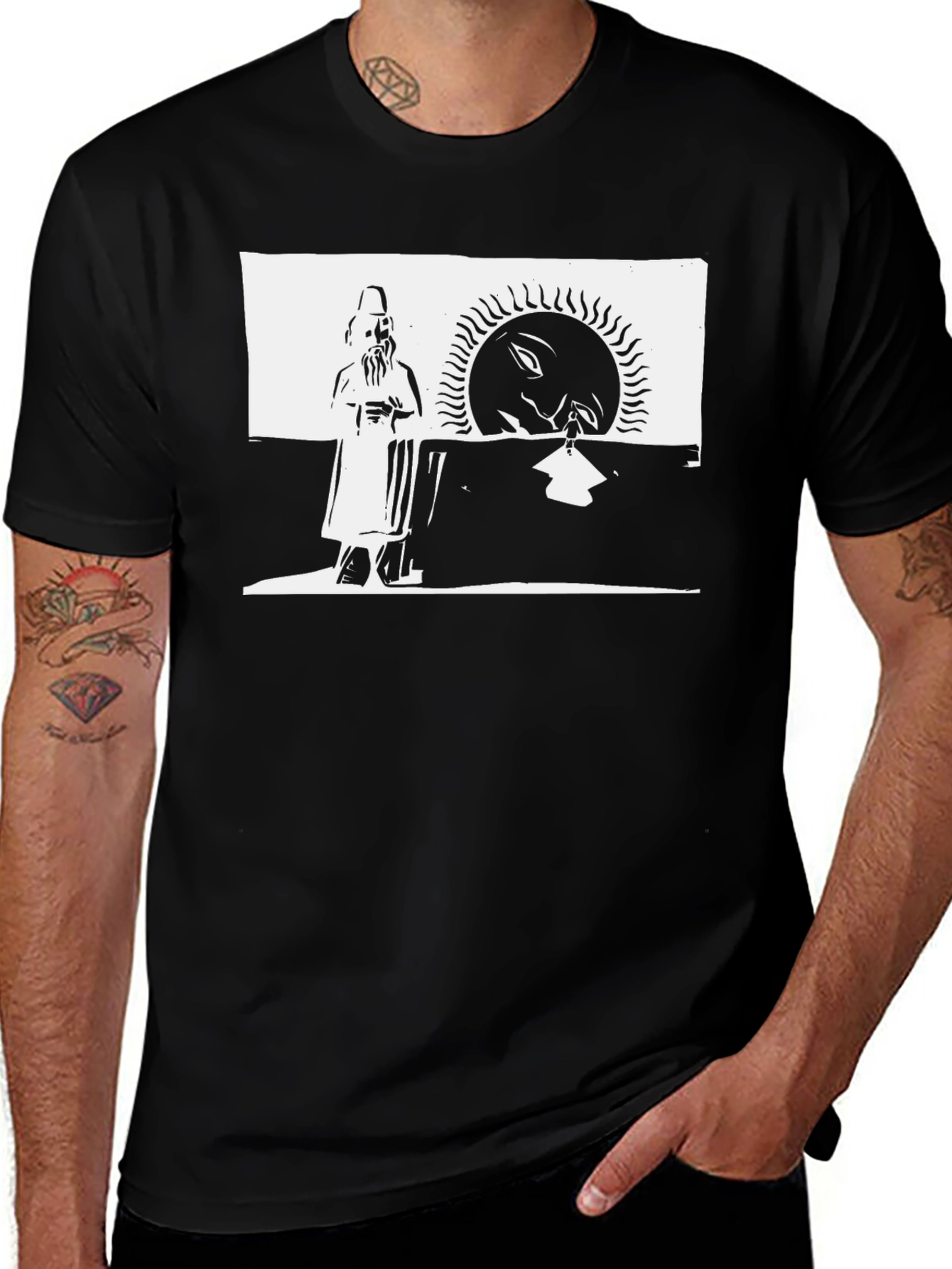 Ancient Sun Deity Black T-Shirt