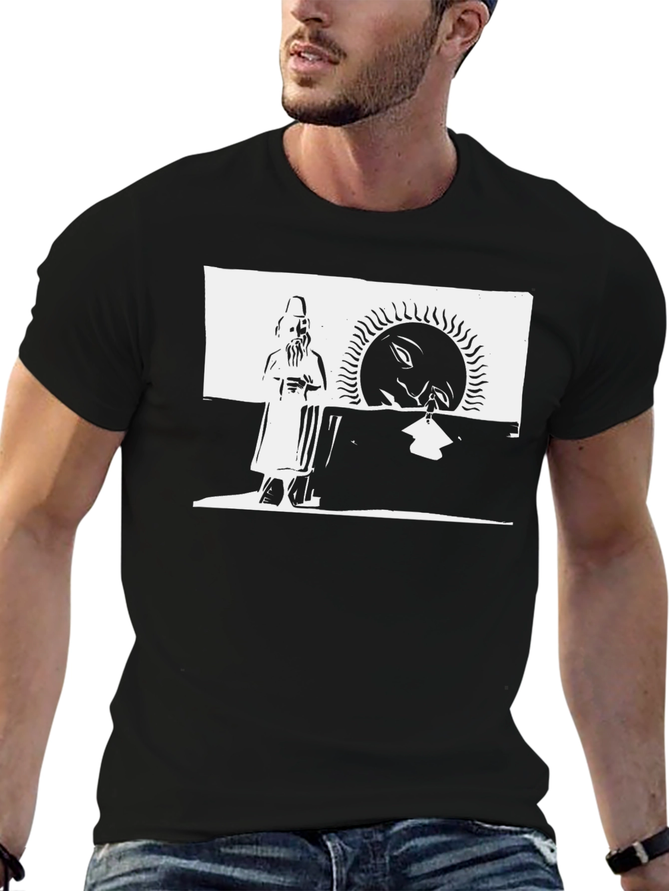 Ancient Sun Deity Black T-Shirt