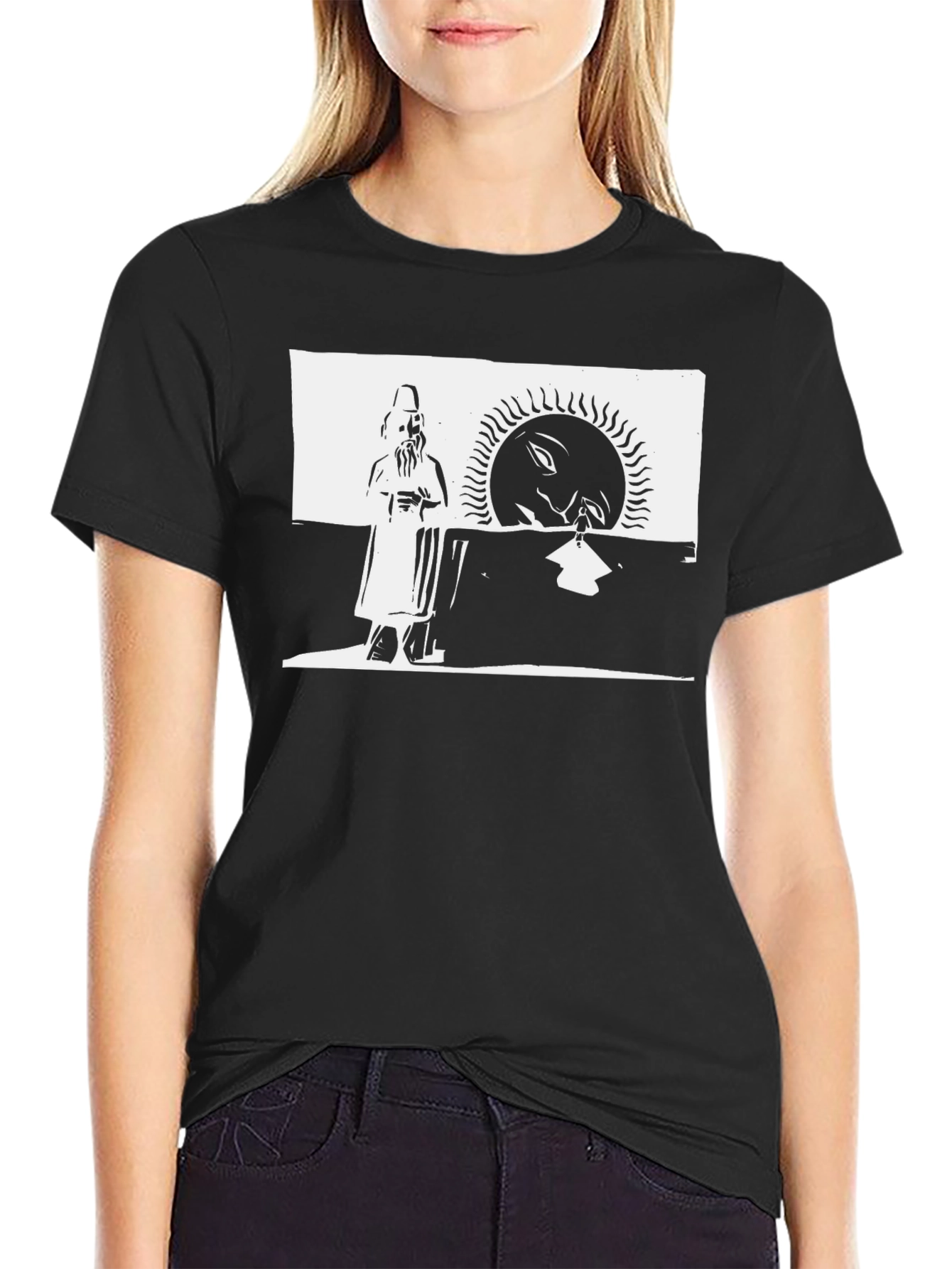 Ancient Sun Deity Black T-Shirt