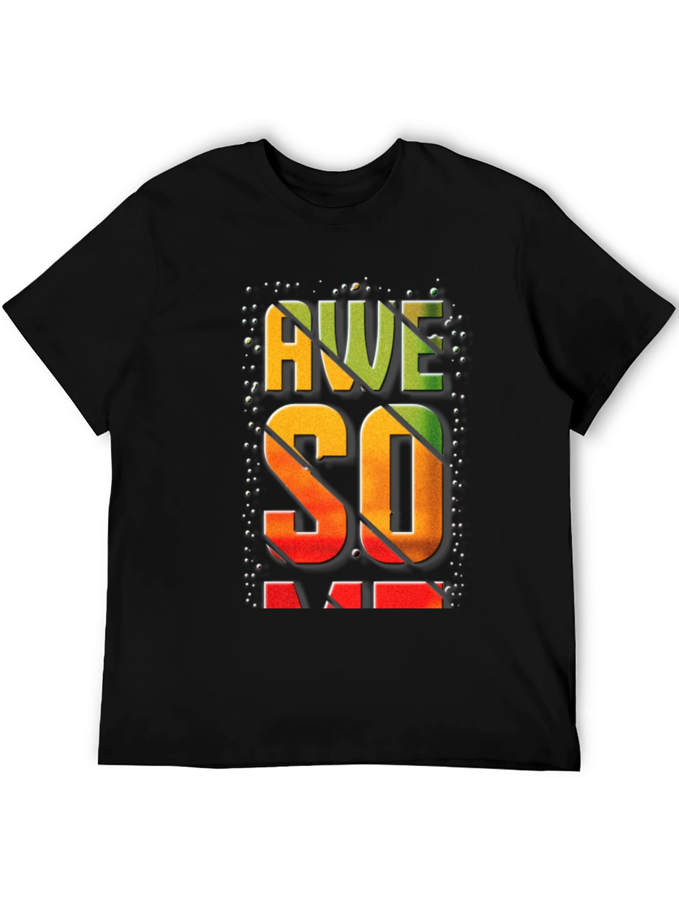 Awesome Graphic Print Mens Black T-Shirt