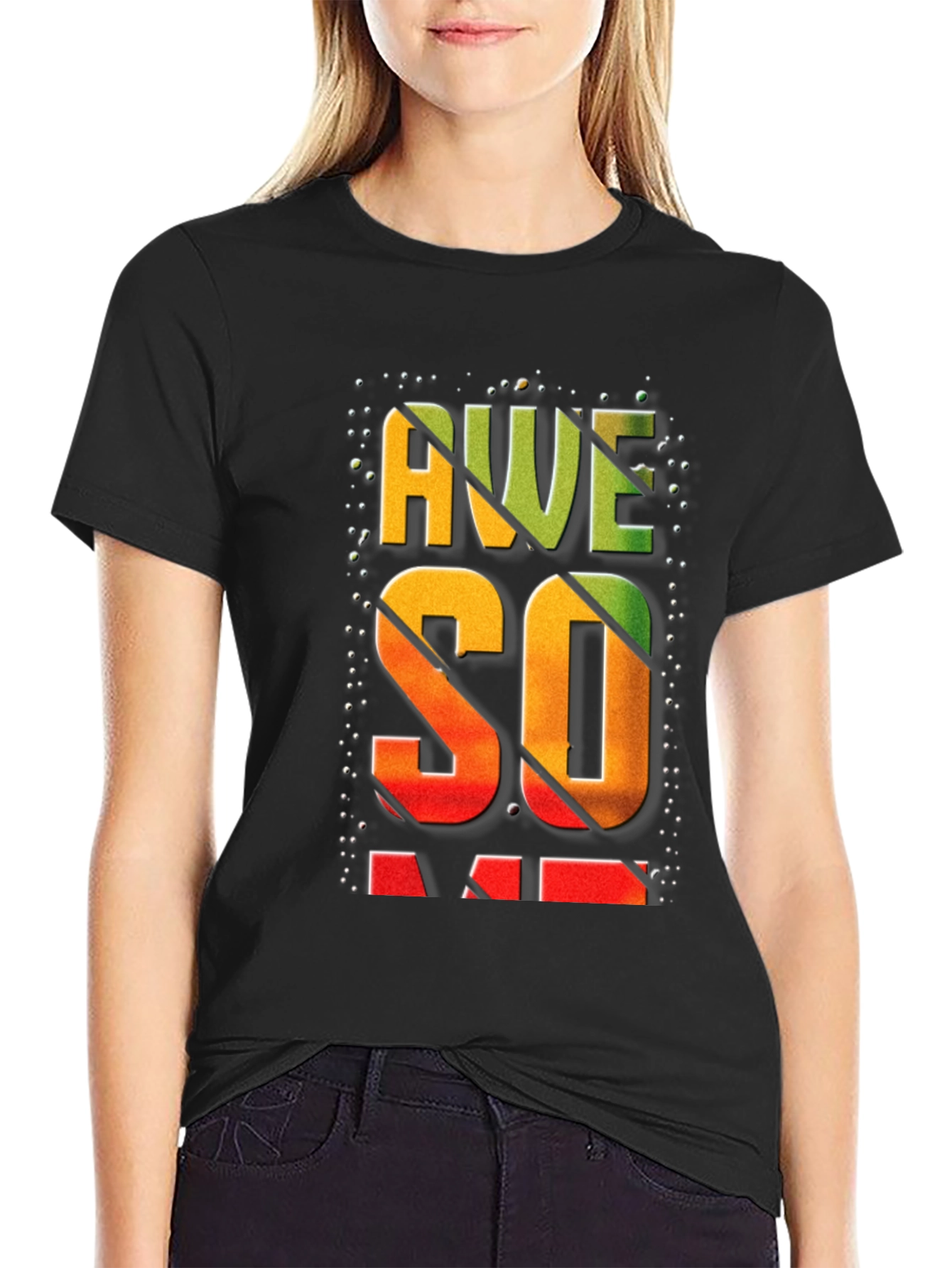 Awesome Graphic Print Mens Black T-Shirt