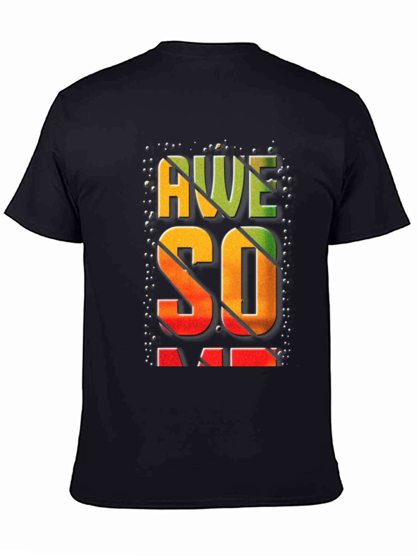Awesome Graphic Print Mens Black T-Shirt
