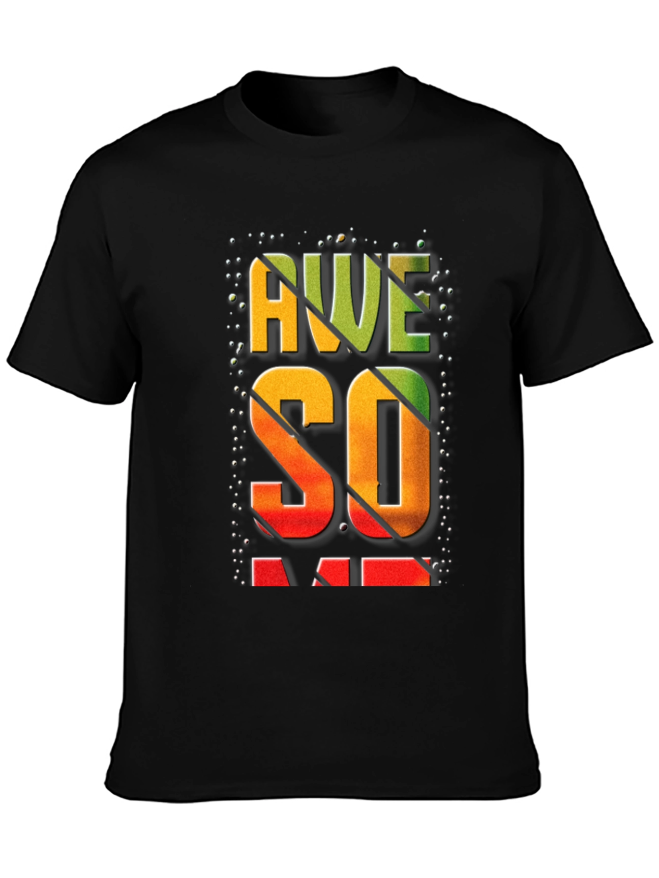 Awesome Graphic Print Mens Black T-Shirt