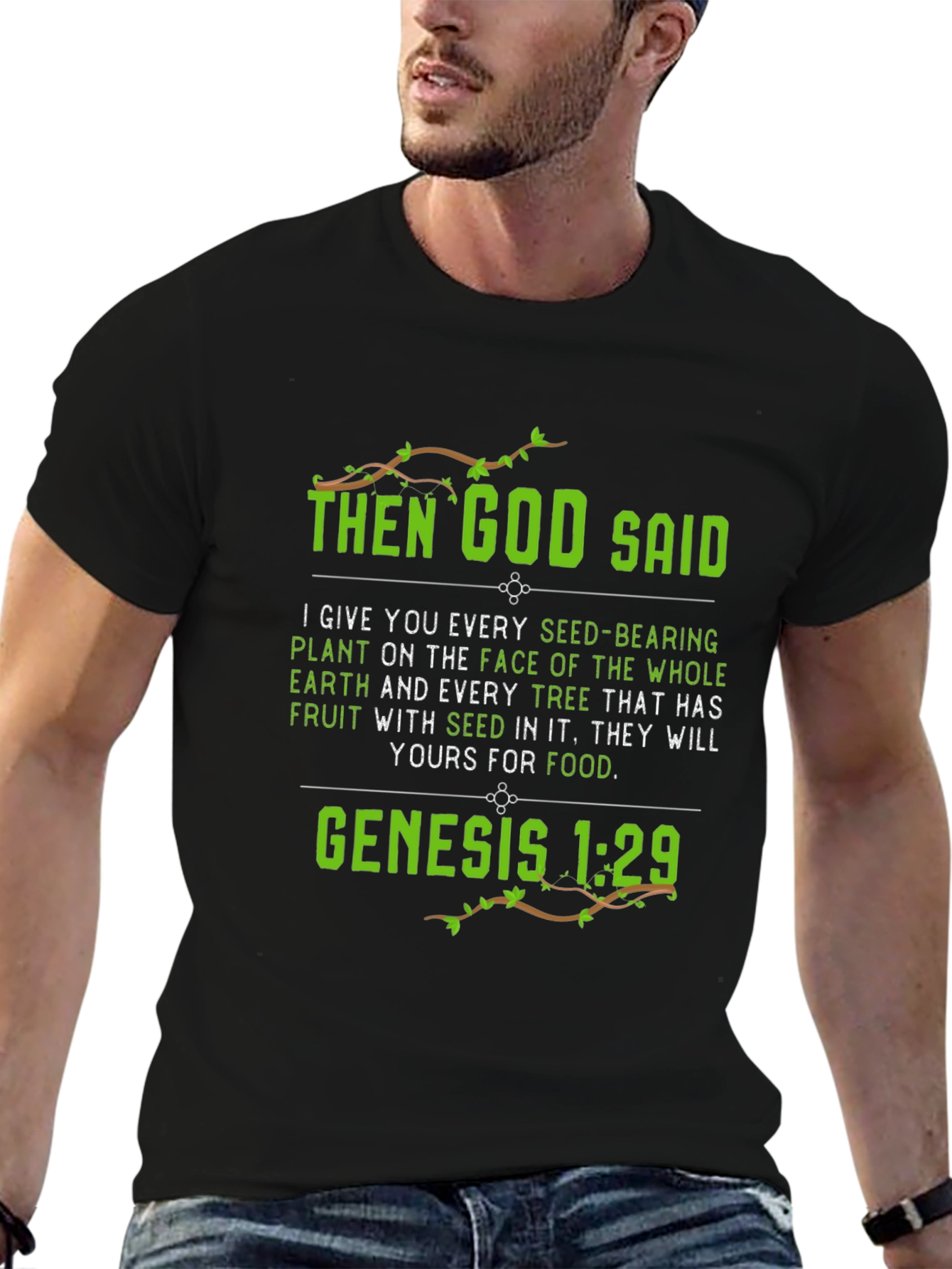 Genesis 1:29 T-Shirt - God Said Graphic Tee