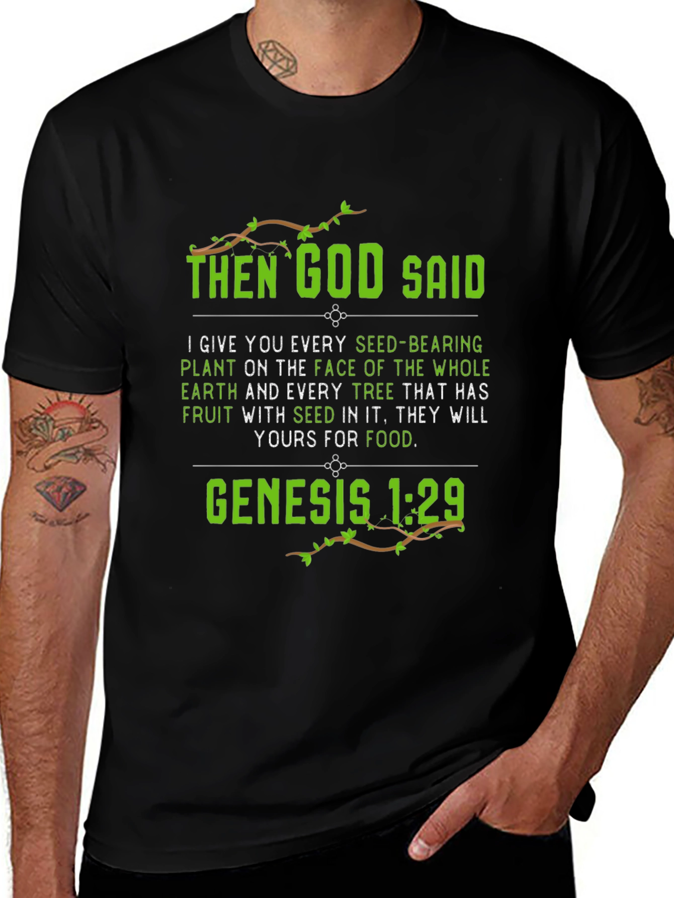 Genesis 1:29 T-Shirt - God Said Graphic Tee