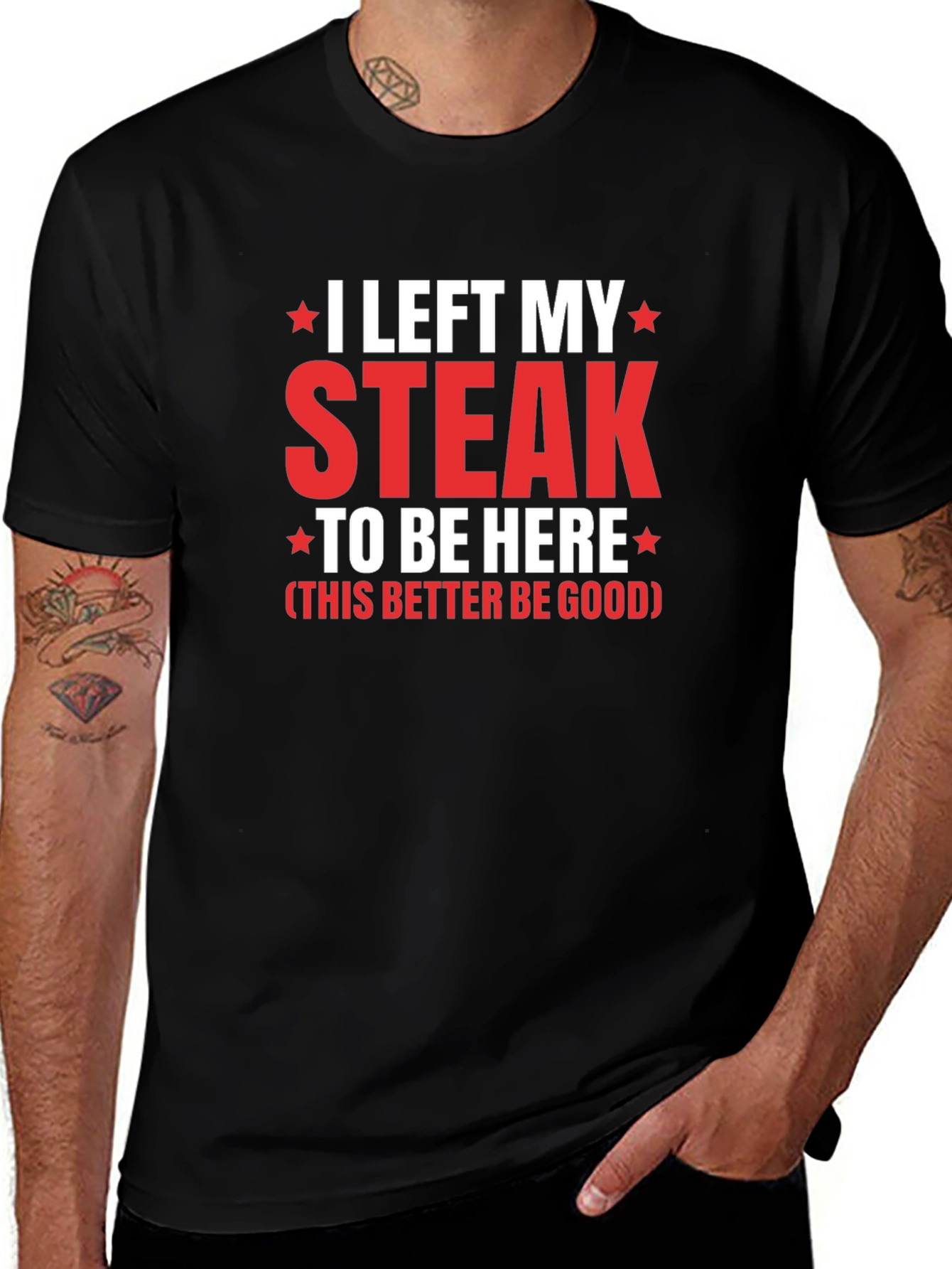 I Left My Steak T-Shirt - Funny Foodie Tee