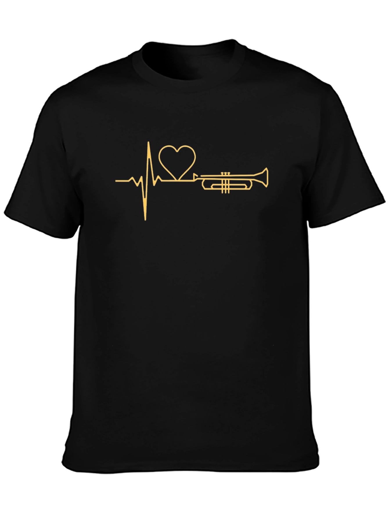 Heartbeat Trumpet Black T-Shirt