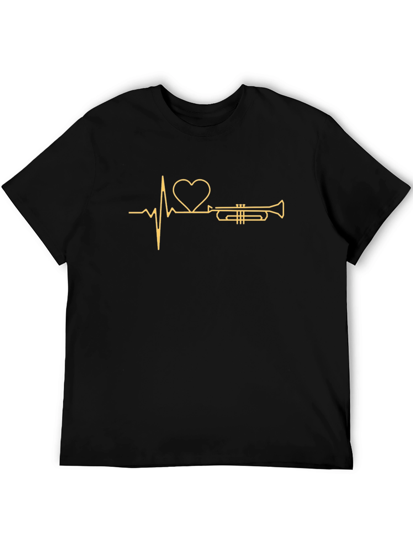 Heartbeat Trumpet Black T-Shirt