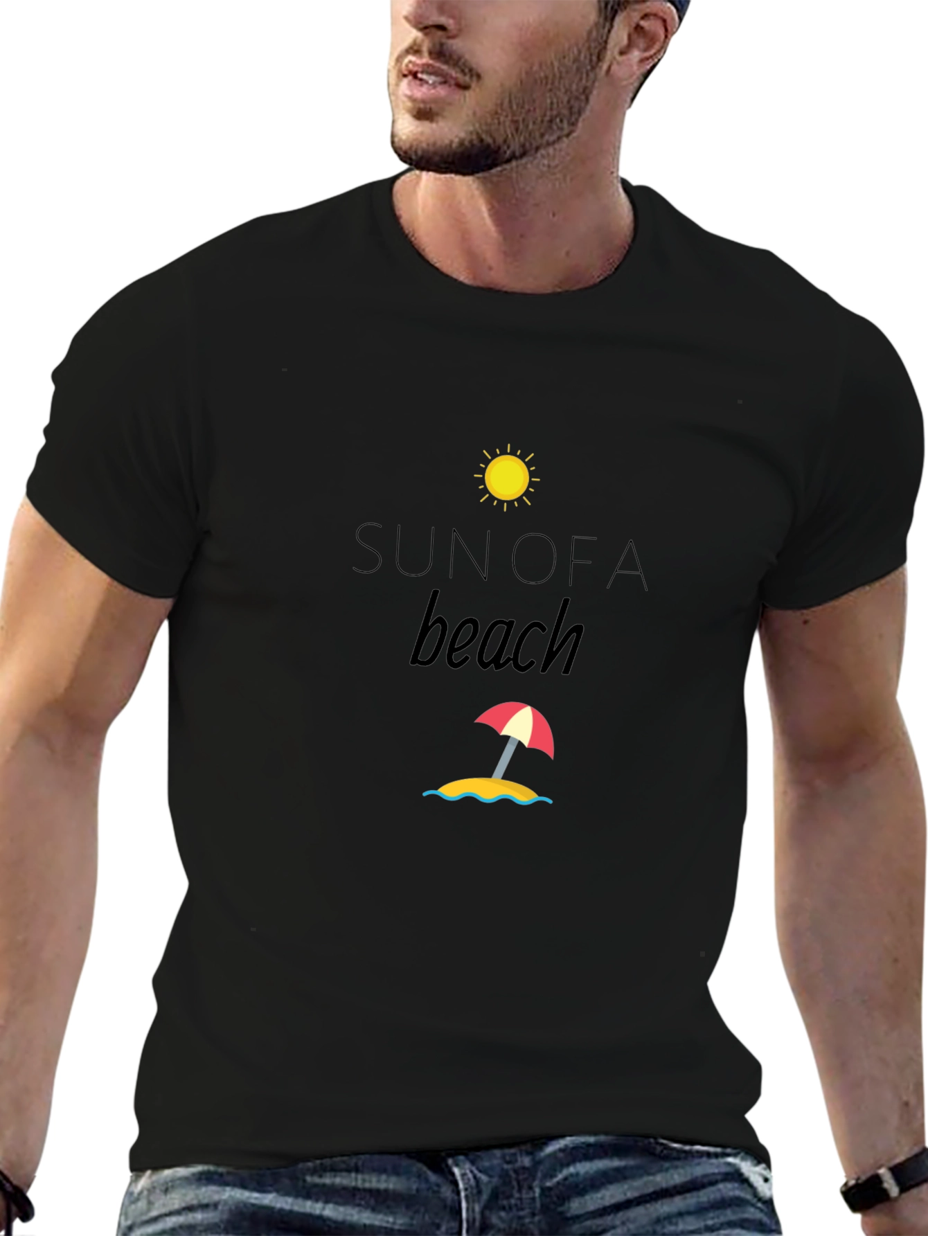 Sun of a Beach Black T-Shirt