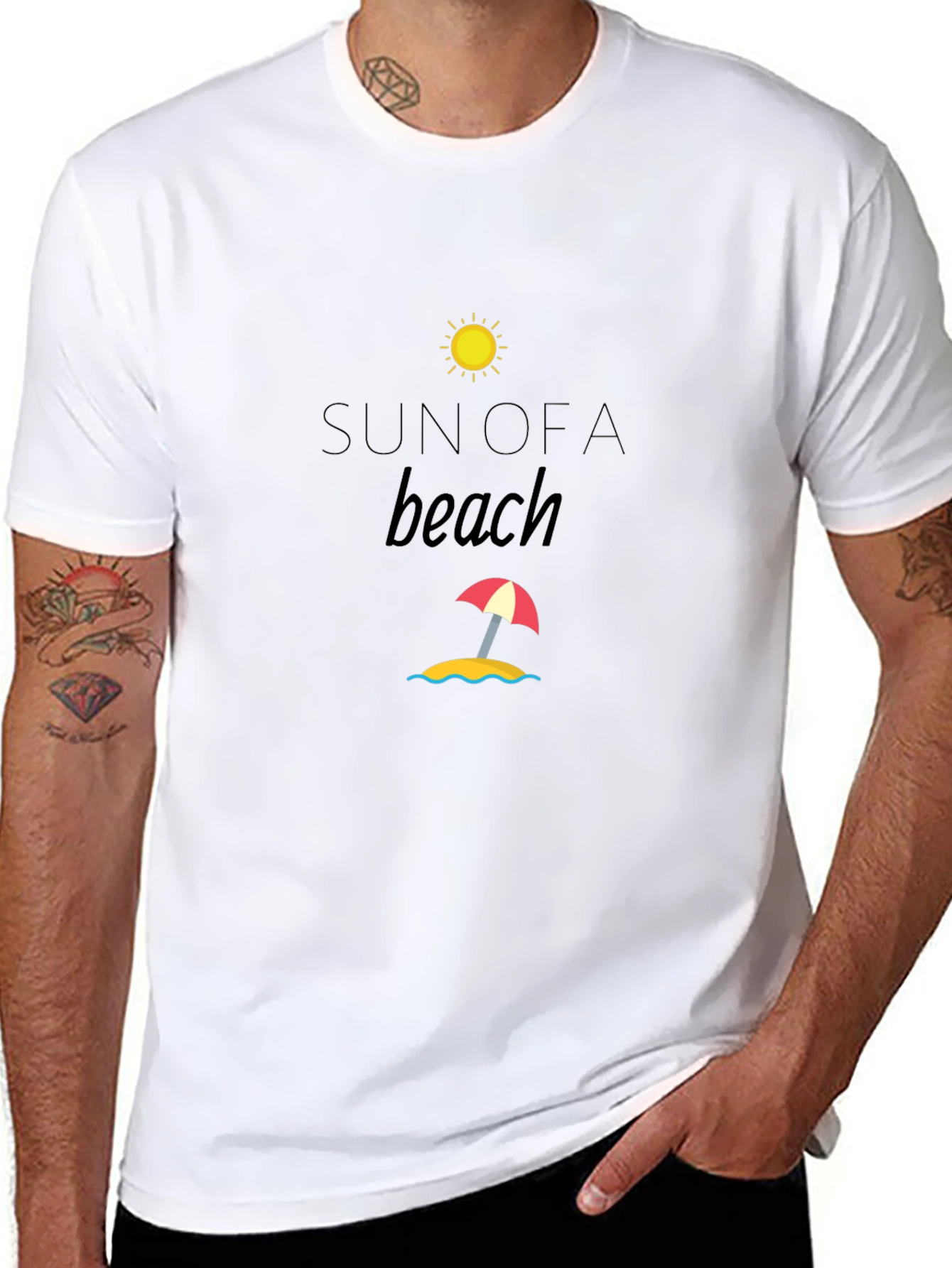 Sun of a Beach Black T-Shirt