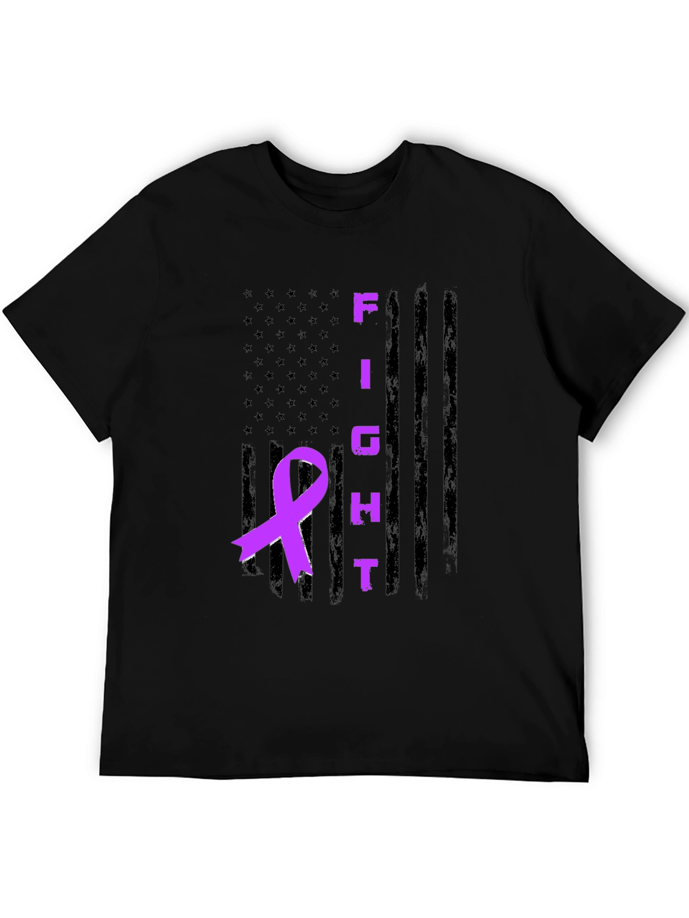 Fight Awareness Ribbon Graphic T-Shirt