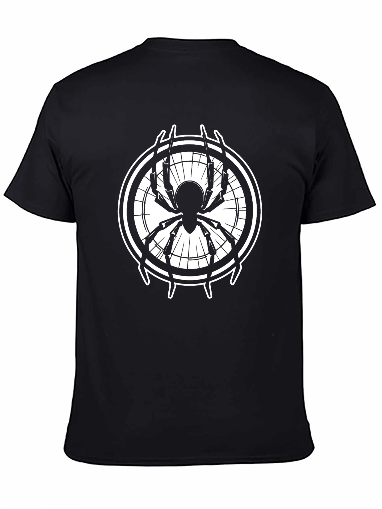 Spider Web Graphic Black T-Shirt
