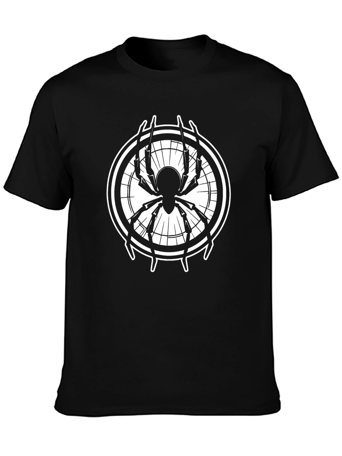 Spider Web Graphic Black T-Shirt