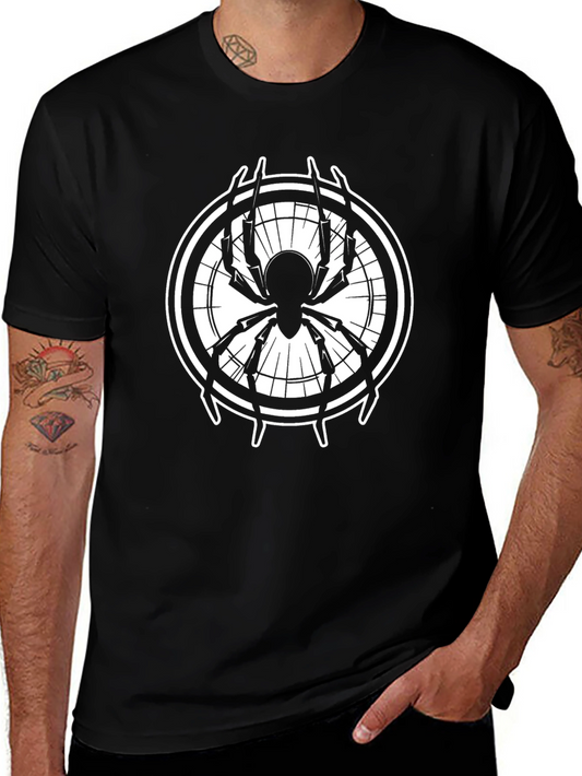 Spider Web Graphic Black T-Shirt