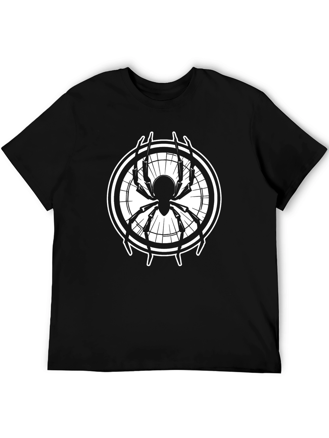 Spider Web Graphic Black T-Shirt