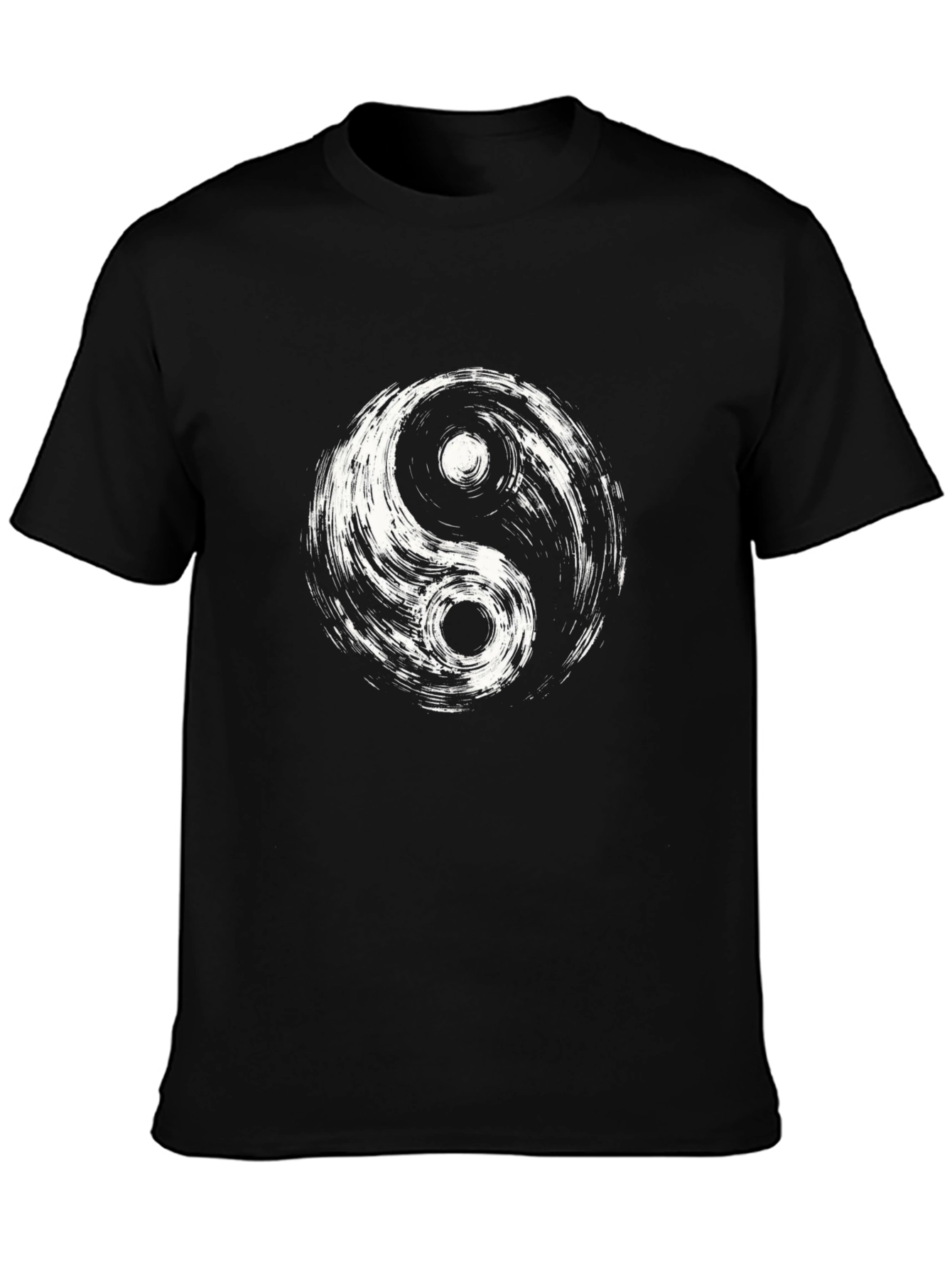 Yin Yang Graphic Tee - Black Cotton Blend