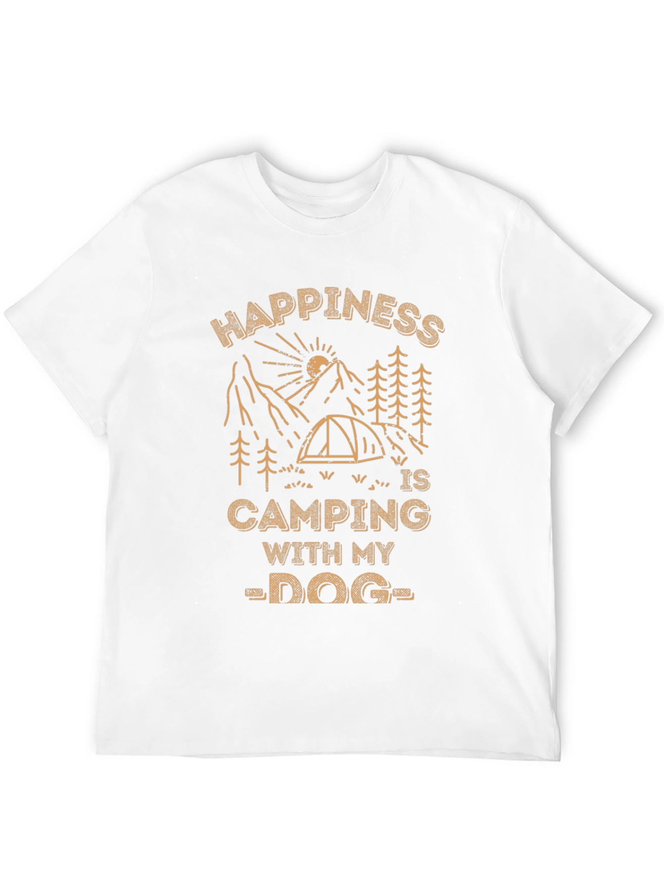 Camping with My Dog T-Shirt - Happiness Graphic Tee