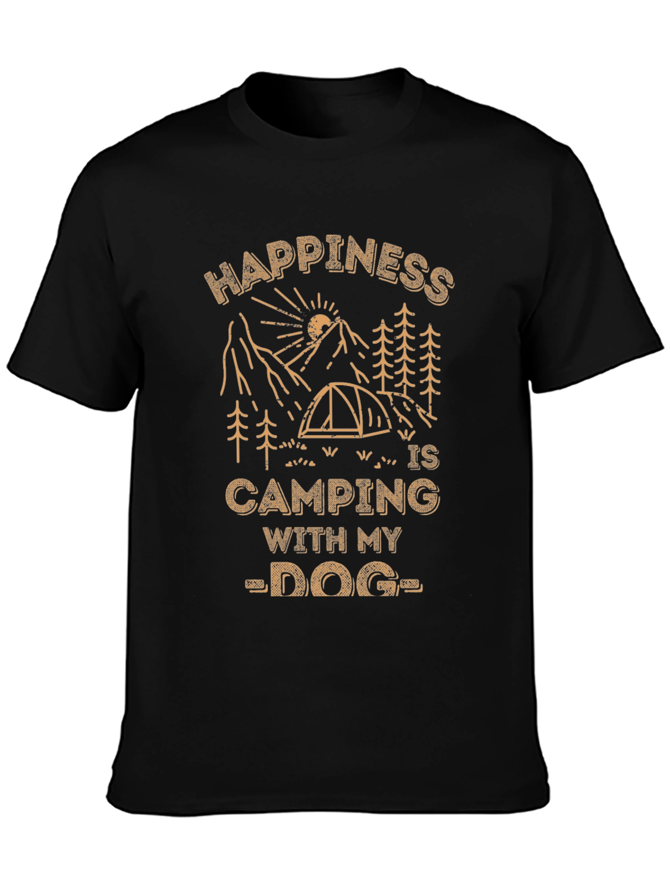 Camping with My Dog T-Shirt - Happiness Graphic Tee