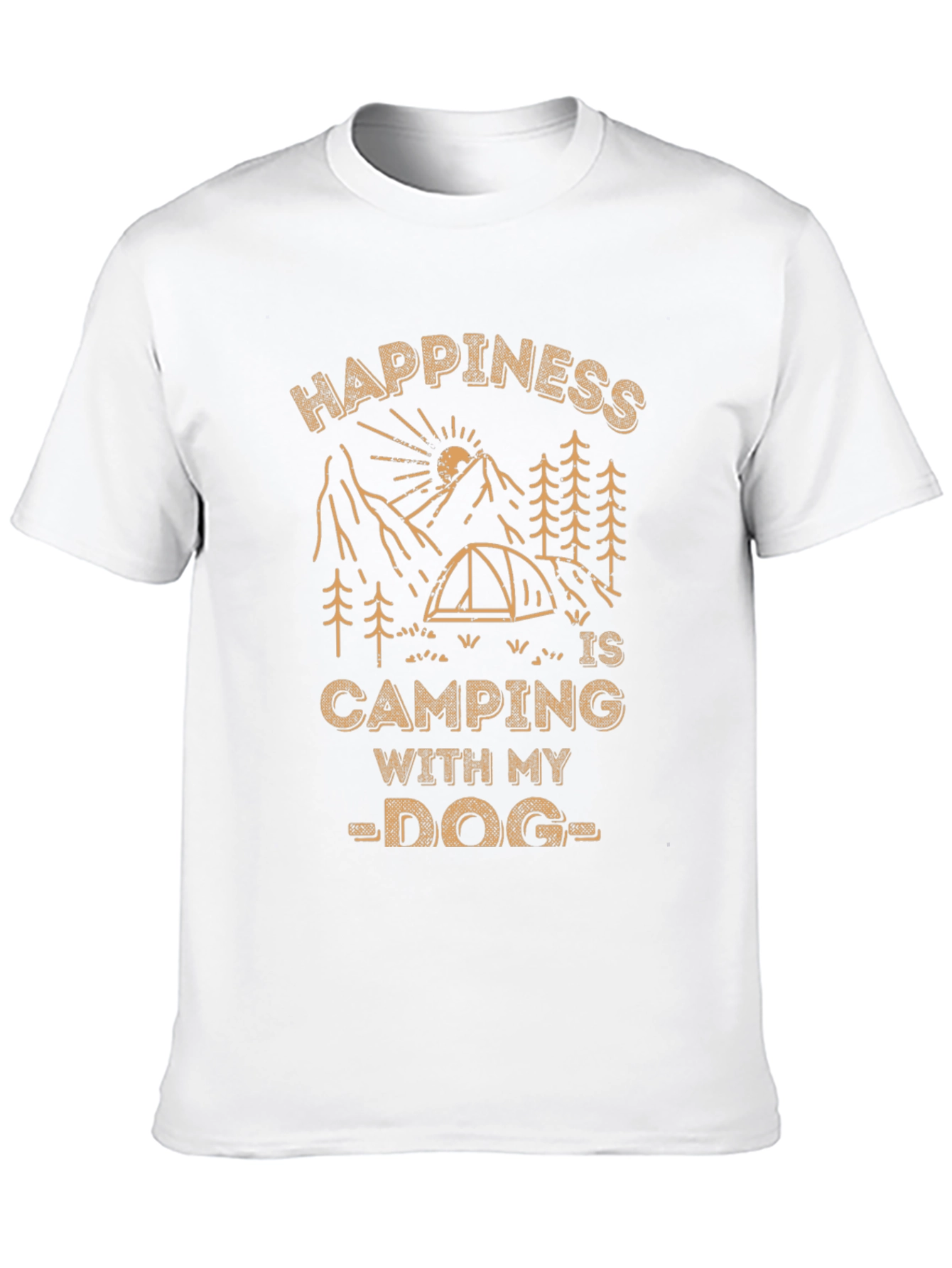 Camping with My Dog T-Shirt - Happiness Graphic Tee