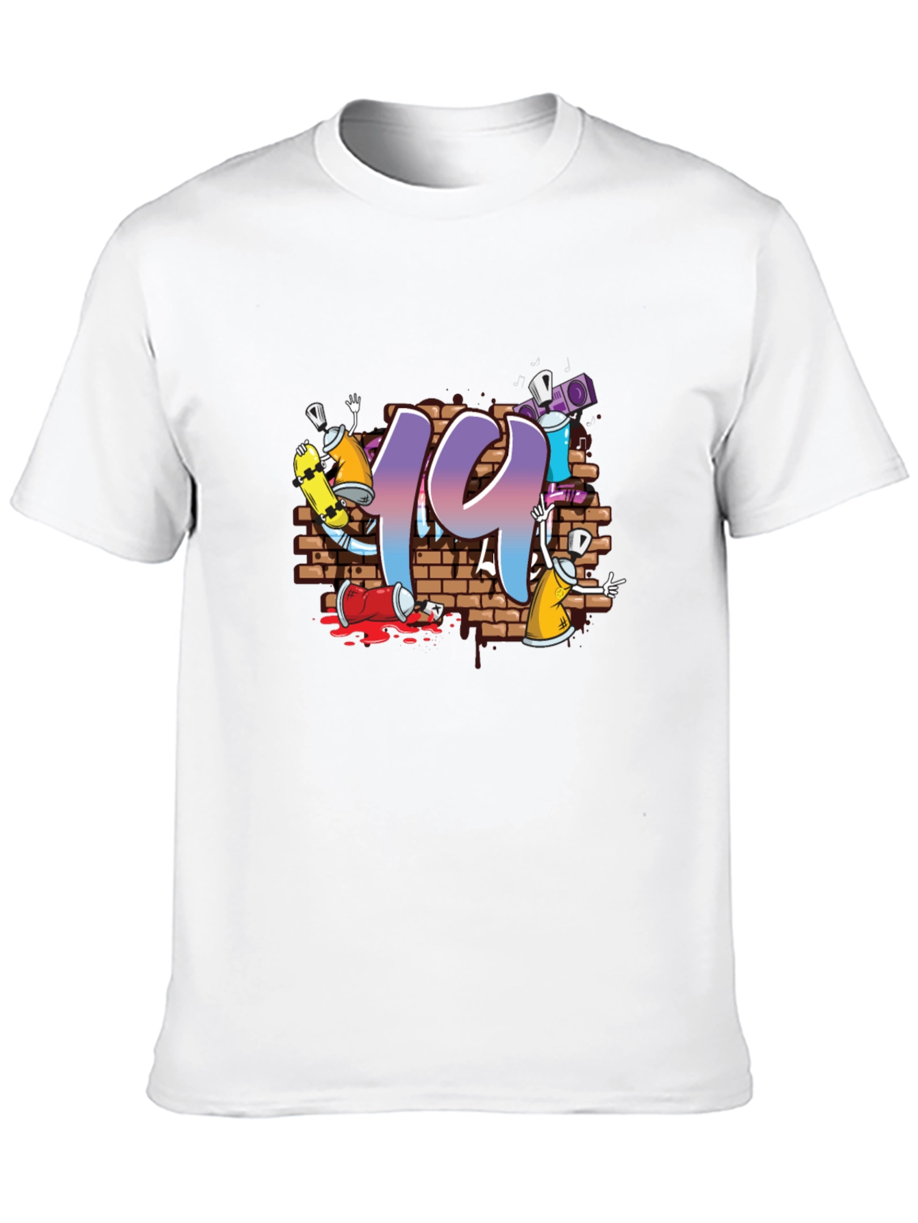 Graffiti Style 19 Graphic Black T-Shirt