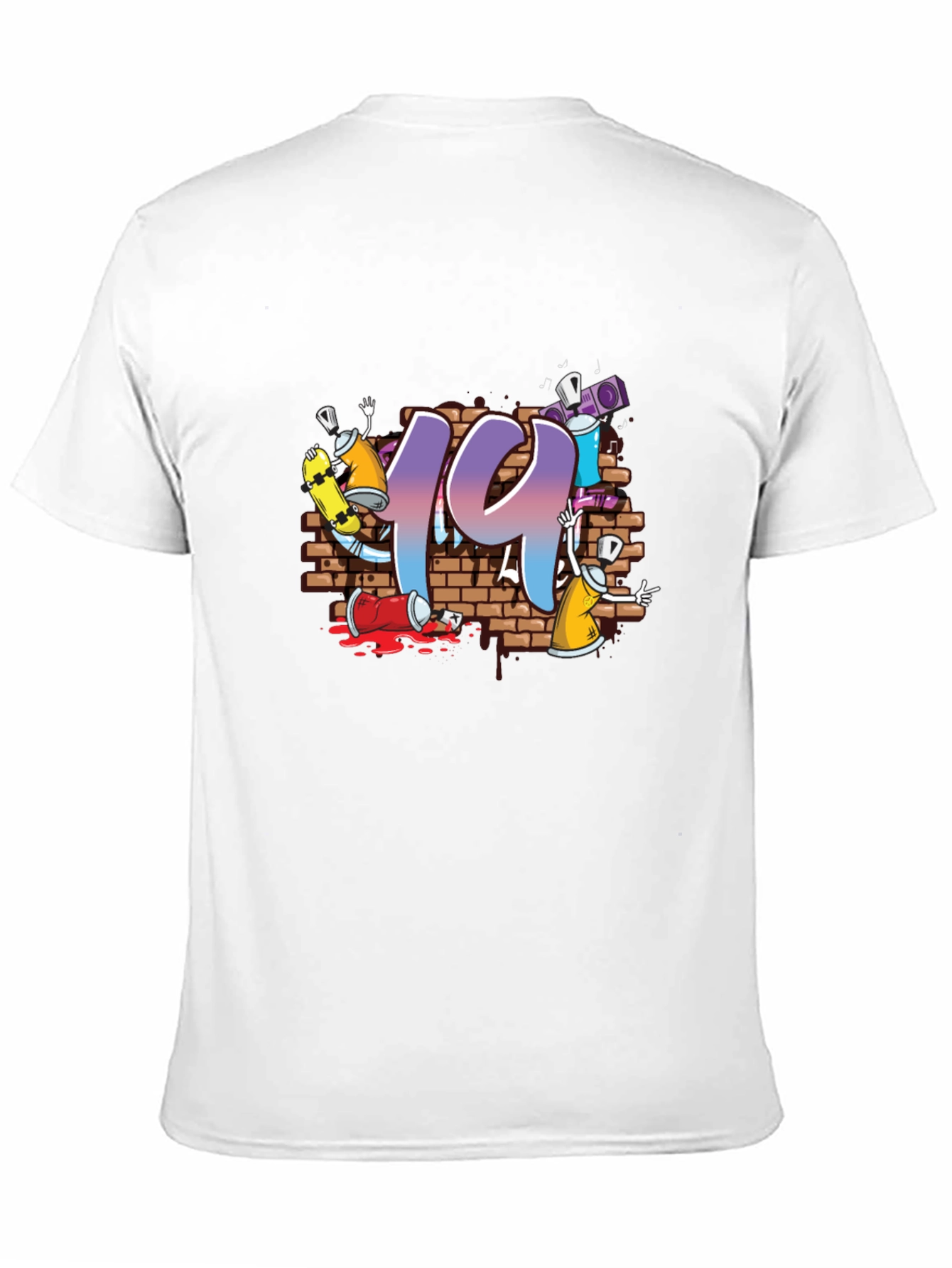 Graffiti Style 19 Graphic Black T-Shirt