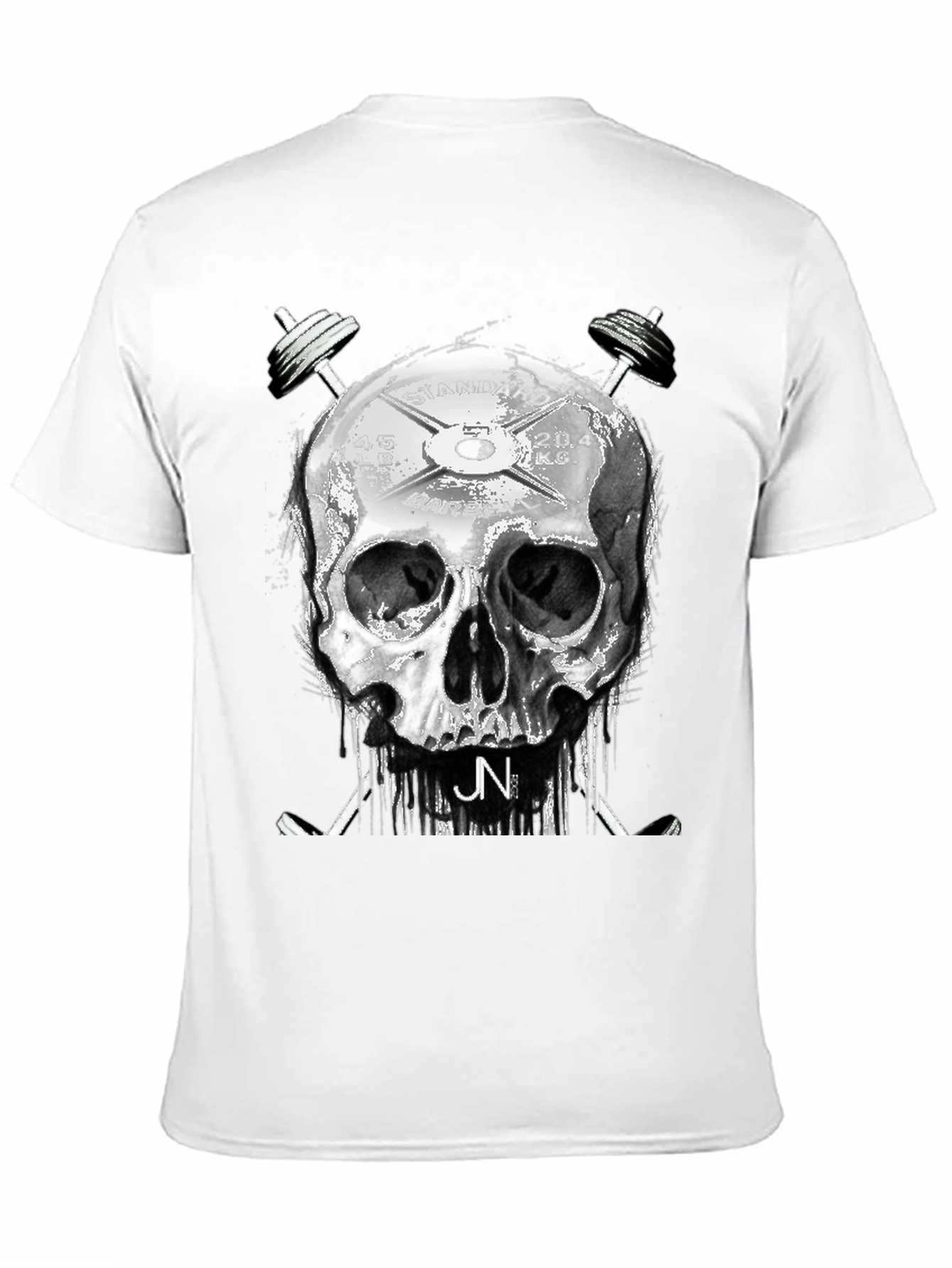 Skull & Weights Graphic T-Shirt - Gym Style