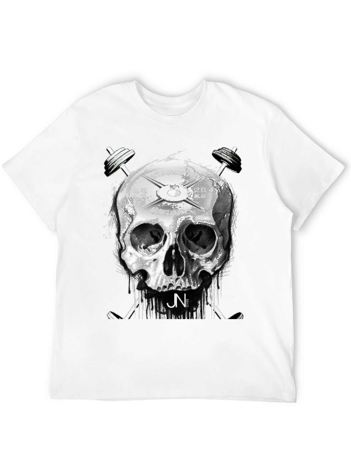 Skull & Weights Graphic T-Shirt - Gym Style