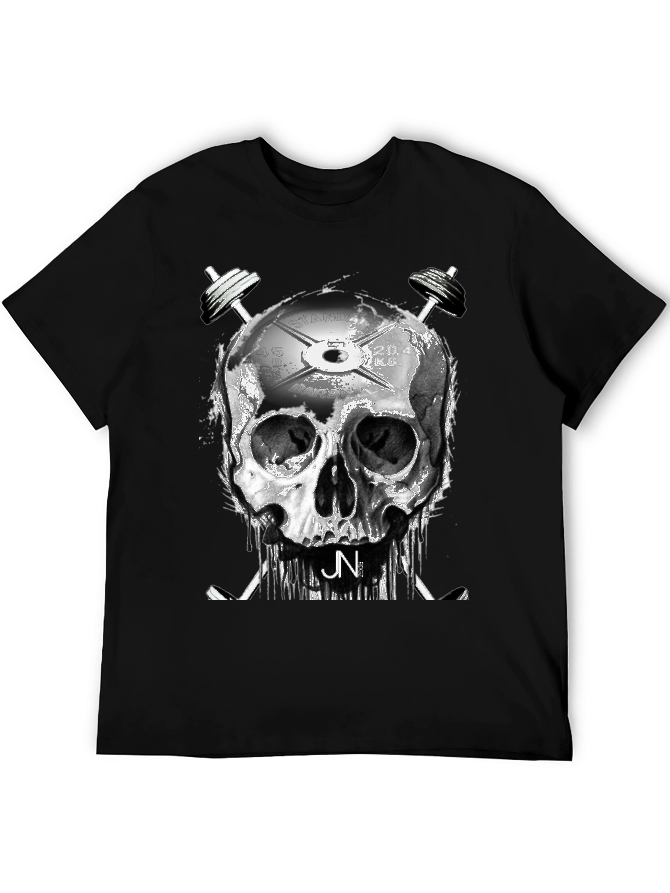 Skull & Weights Graphic T-Shirt - Gym Style