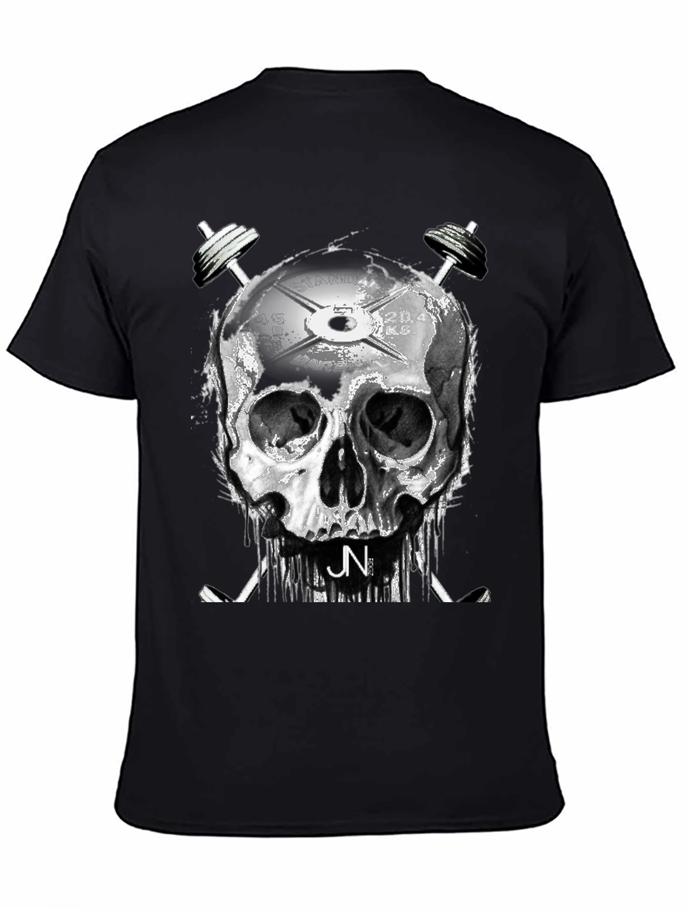Skull & Weights Graphic T-Shirt - Gym Style