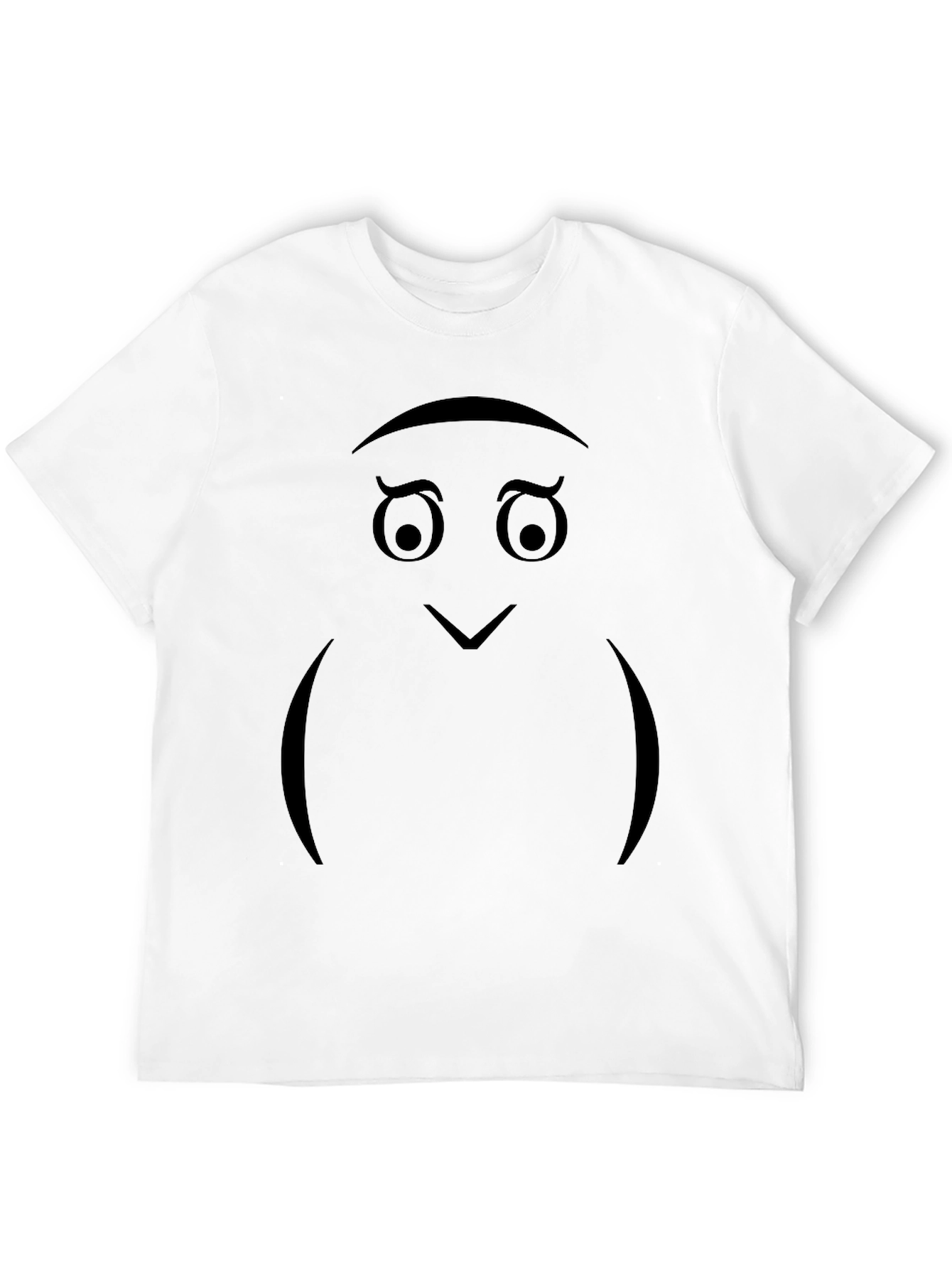 Whimsical Owl Face Black T-Shirt
