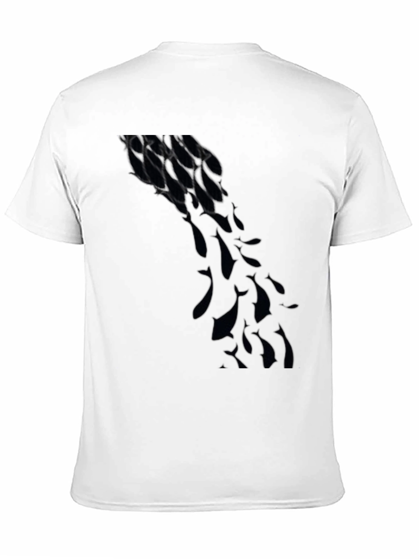 Mens Black Graphic Tee - Abstract Design