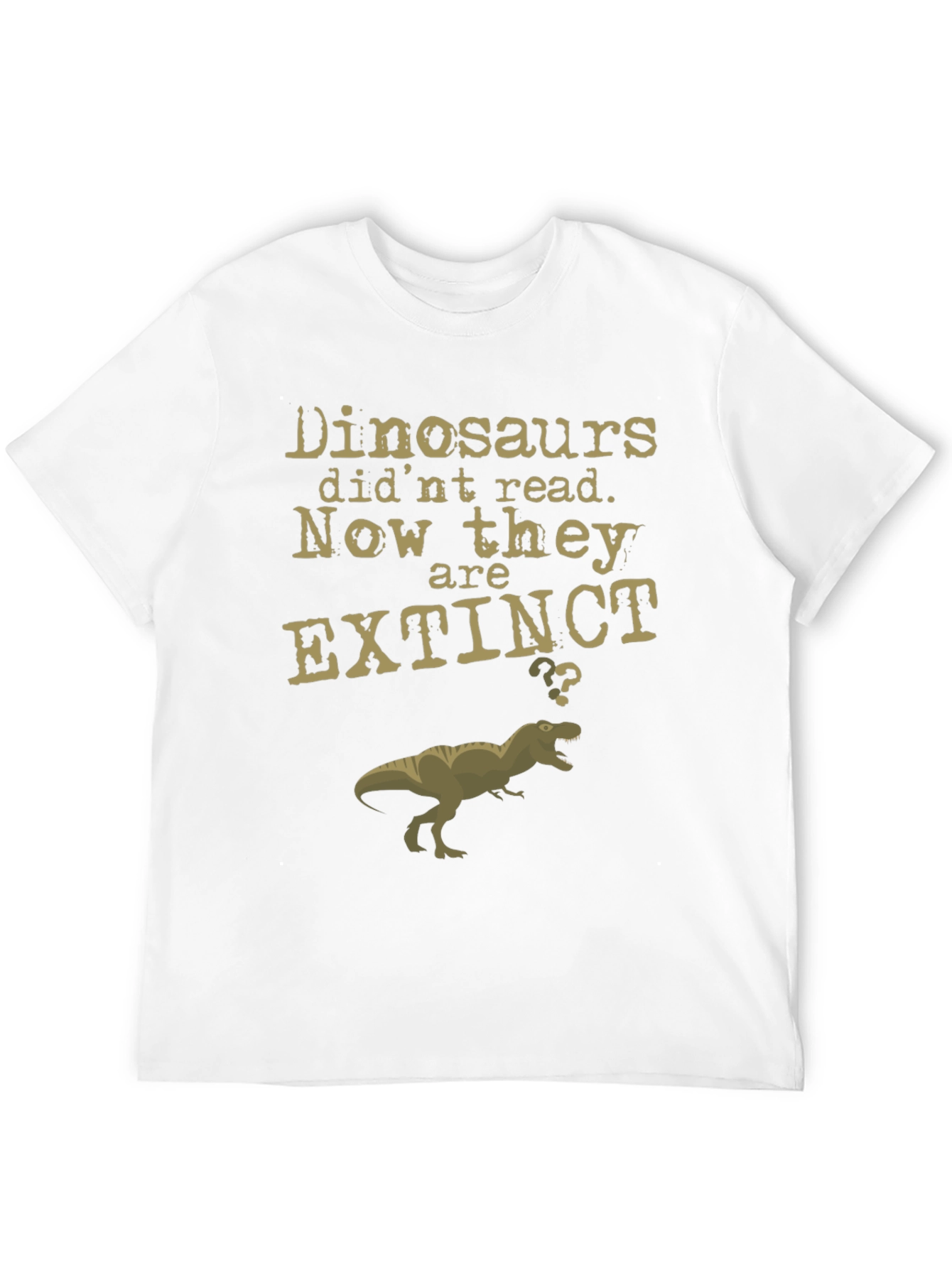 Dinosaurs Reading T-Shirt - Extinct Funny Tee