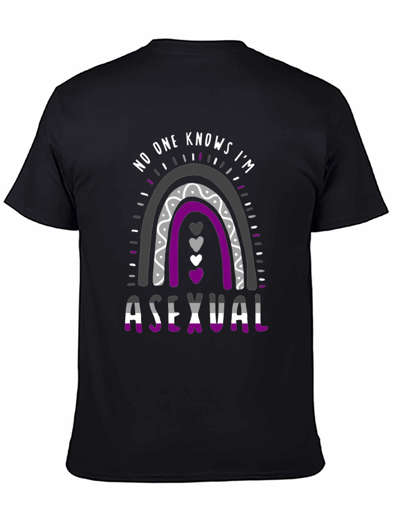Asexual Pride T-Shirt Rainbow Design