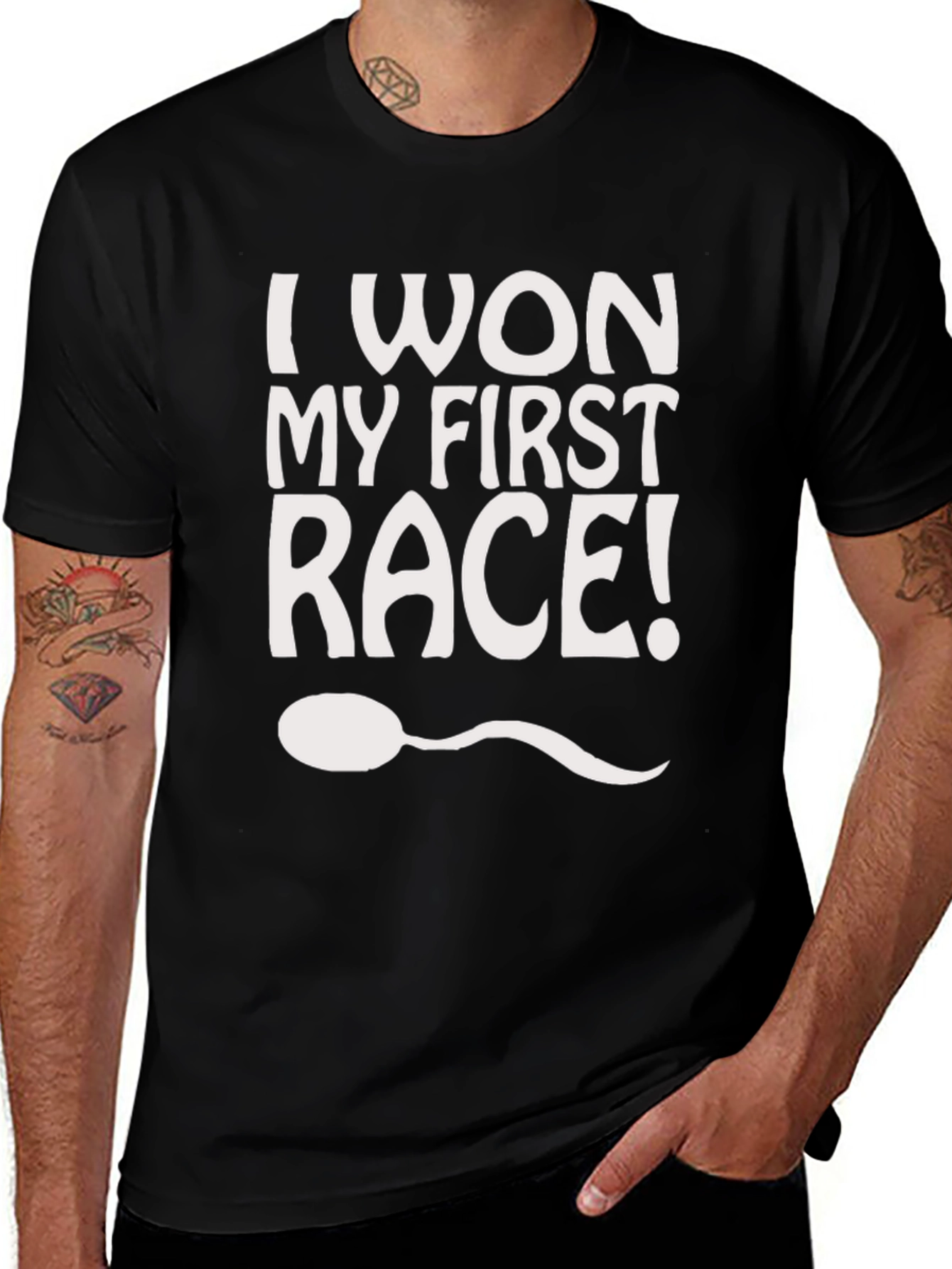I Won My First Race T-Shirt Funny Graphic Tee