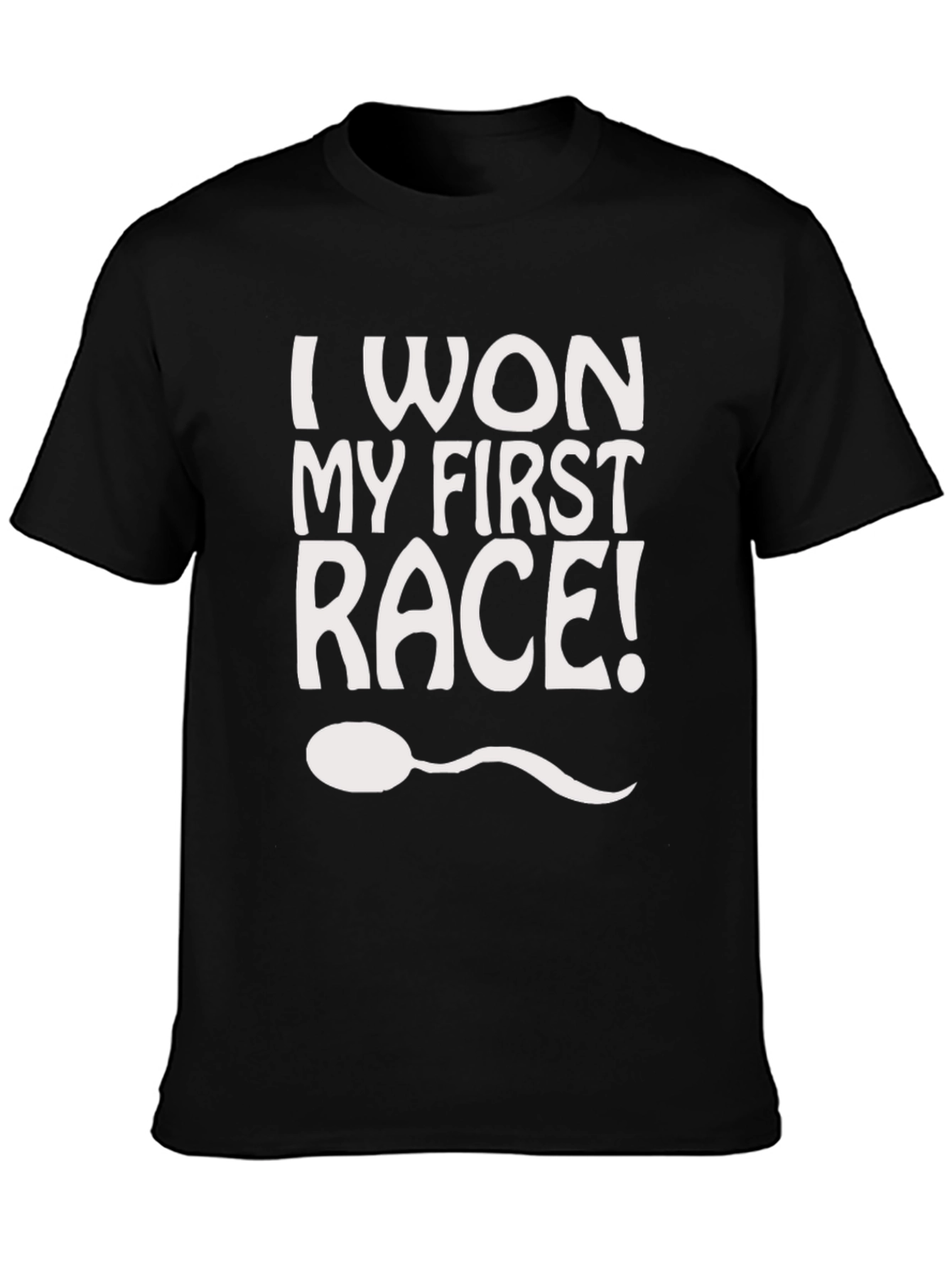 I Won My First Race T-Shirt Funny Graphic Tee