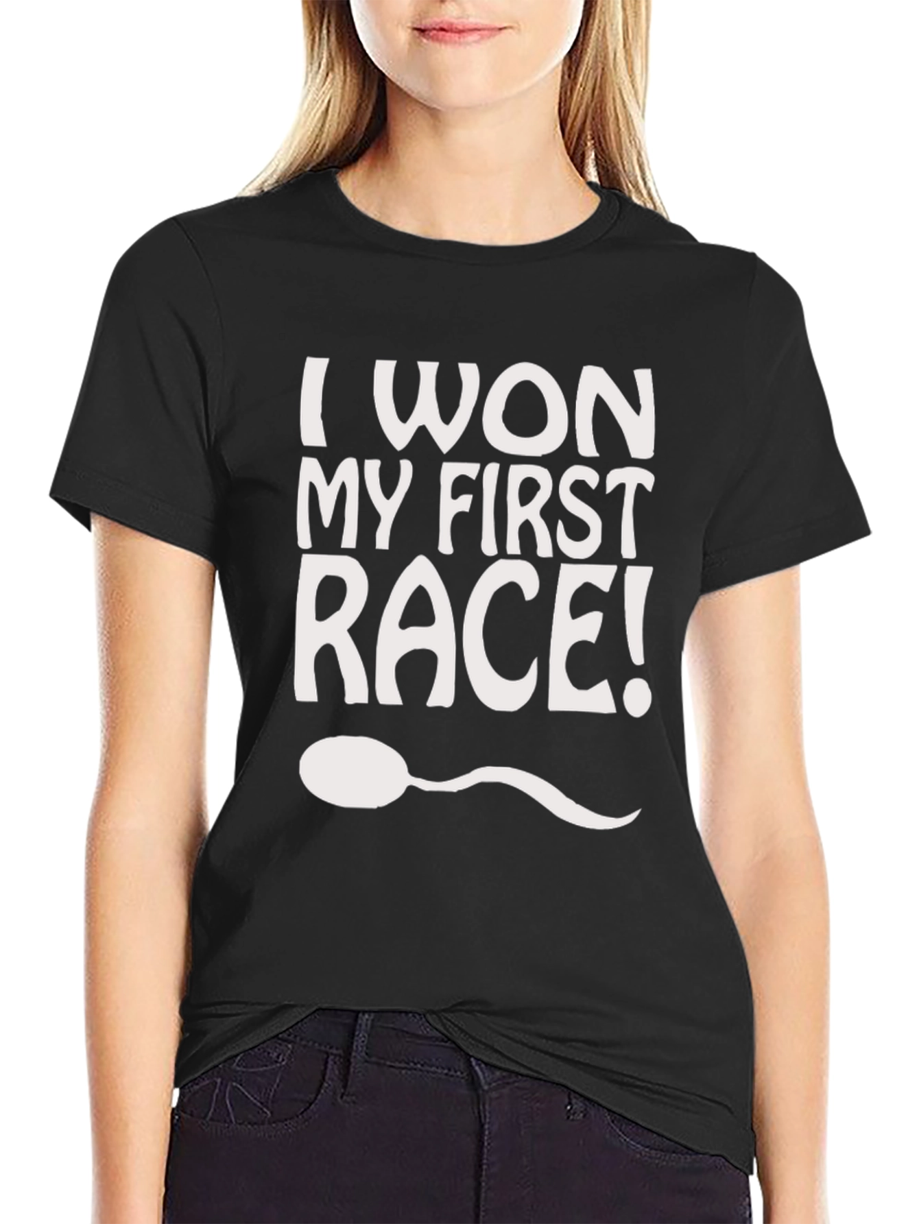 I Won My First Race T-Shirt Funny Graphic Tee