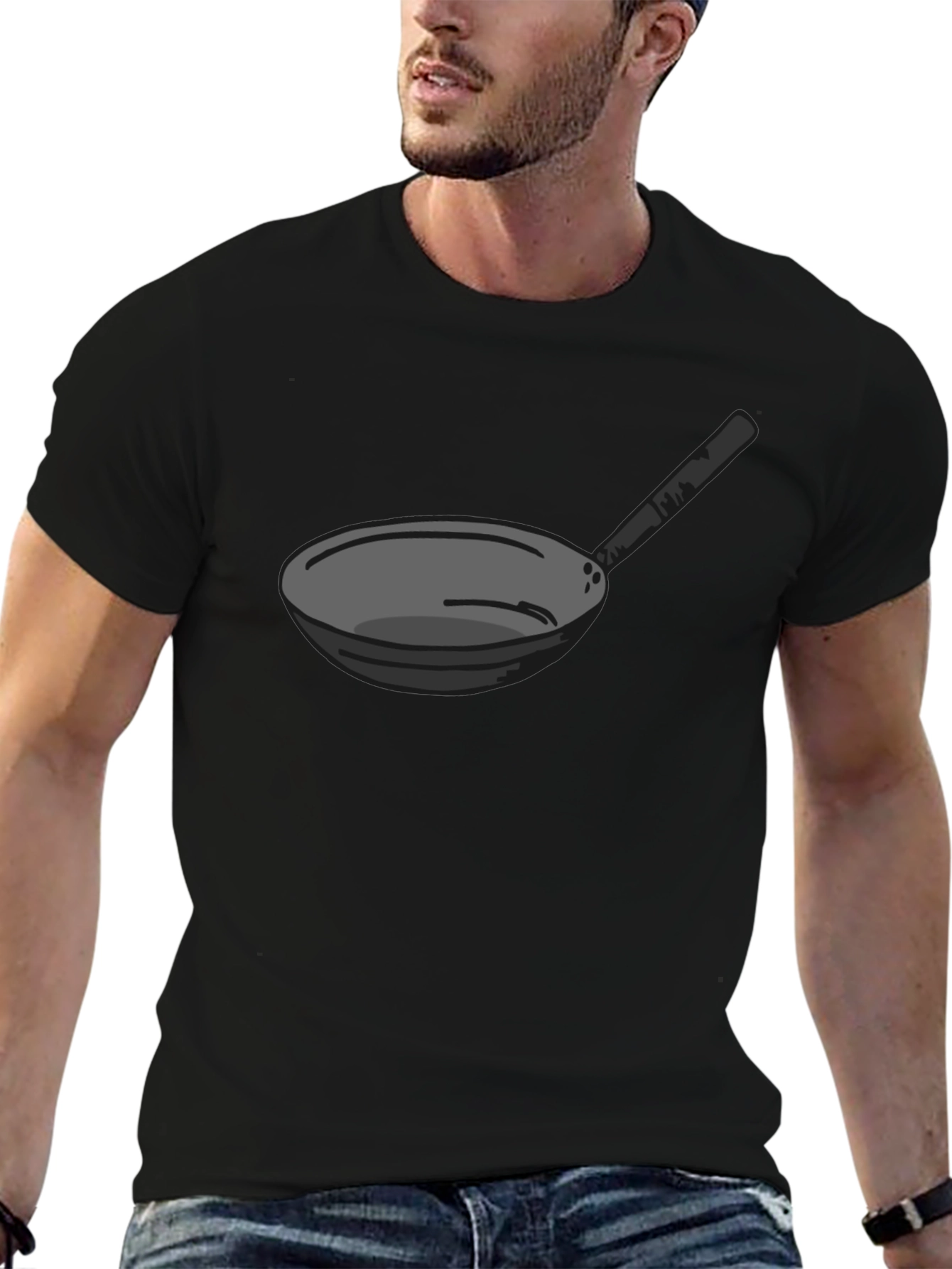 Frying Pan Graphic Tee - Black